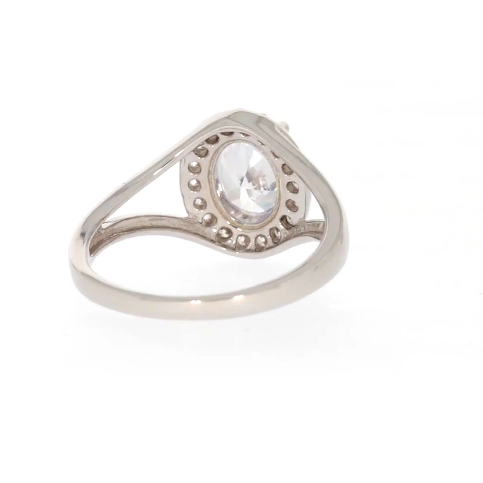 Sterling Silver Cubic Zirconia Halo Ring - Image 42