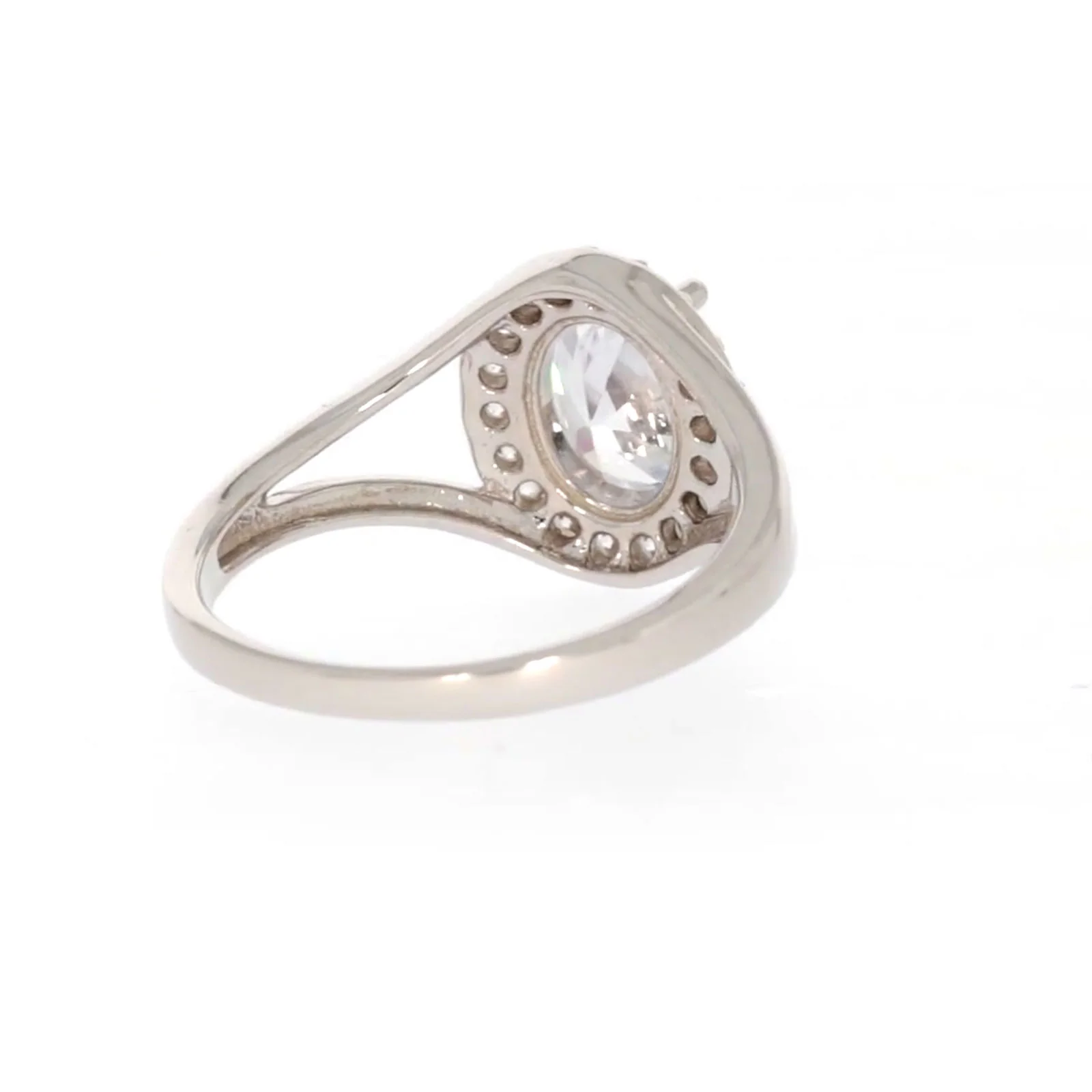 Sterling Silver Cubic Zirconia Halo Ring - Image 44