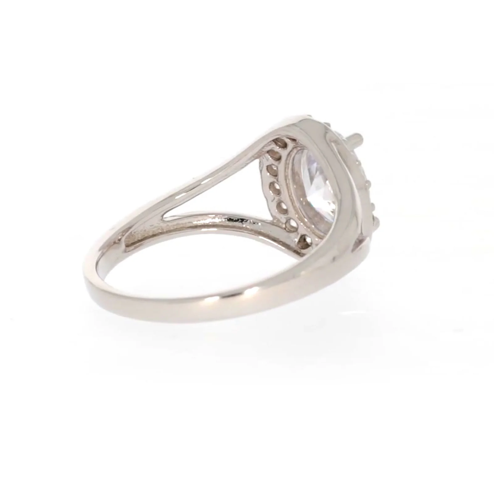 Sterling Silver Cubic Zirconia Halo Ring - Image 48