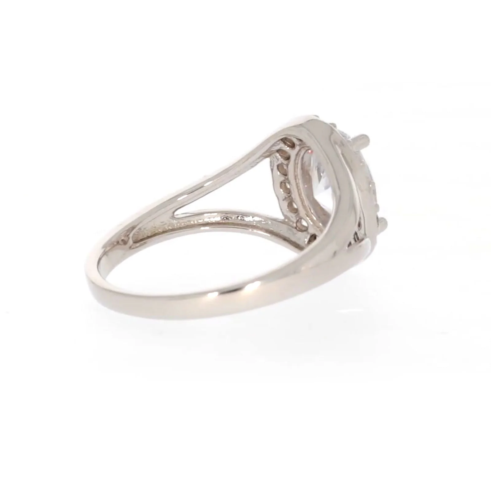 Sterling Silver Cubic Zirconia Halo Ring - Image 49