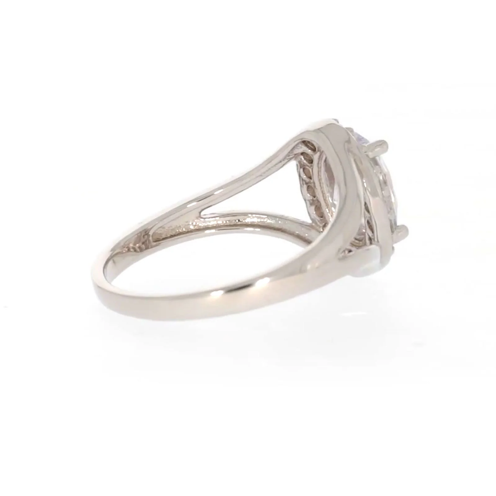 Sterling Silver Cubic Zirconia Halo Ring - Image 51