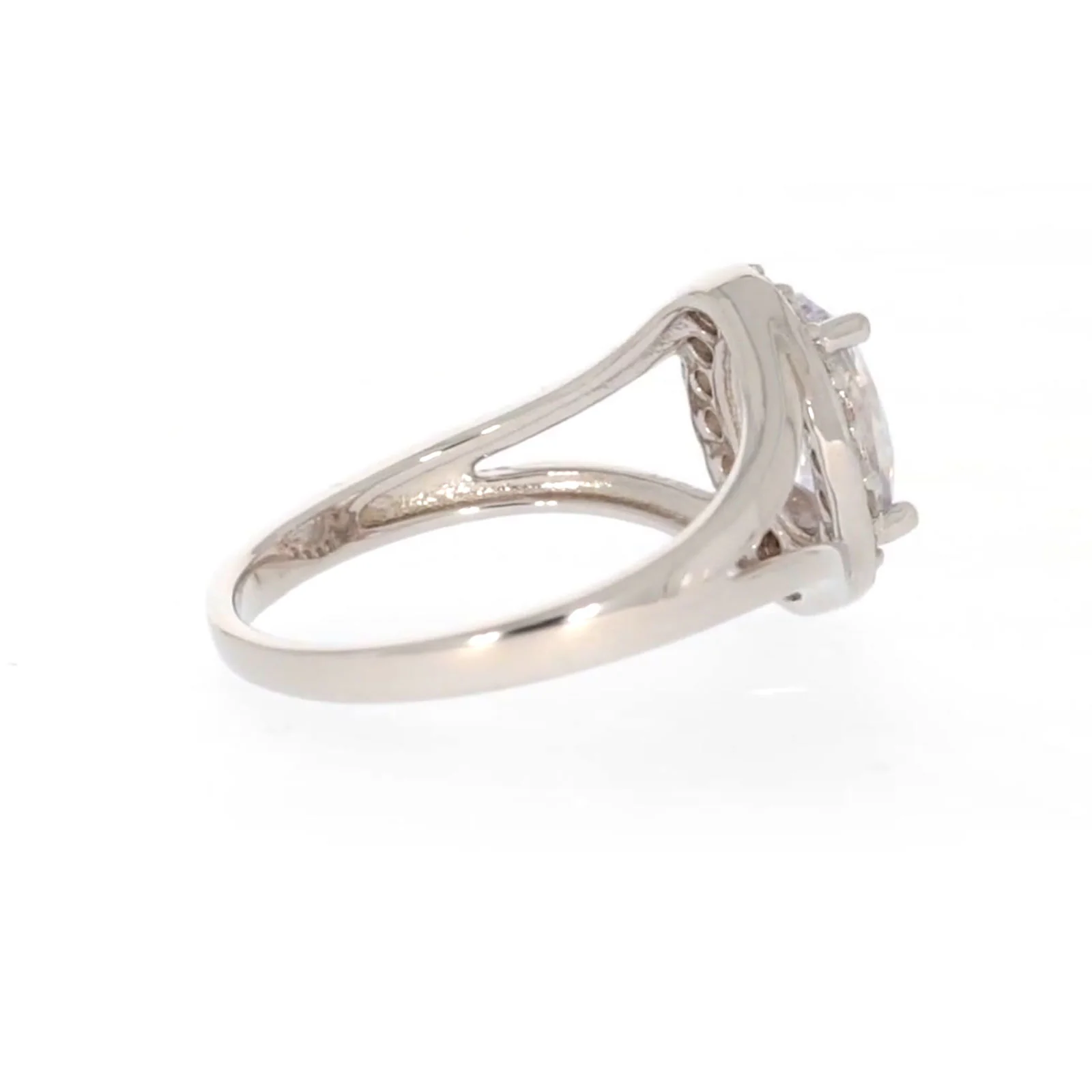 Sterling Silver Cubic Zirconia Halo Ring - Image 52
