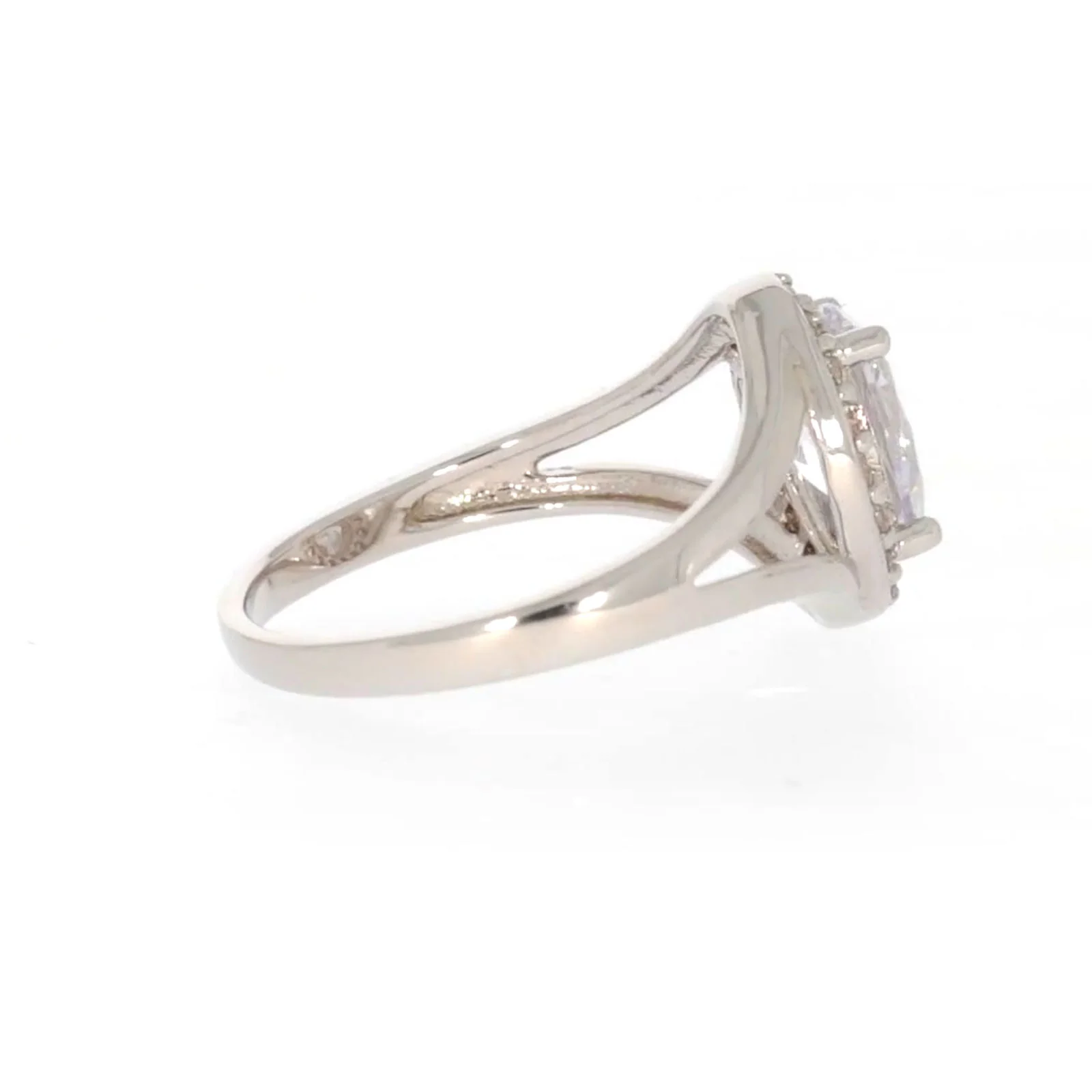 Sterling Silver Cubic Zirconia Halo Ring - Image 54