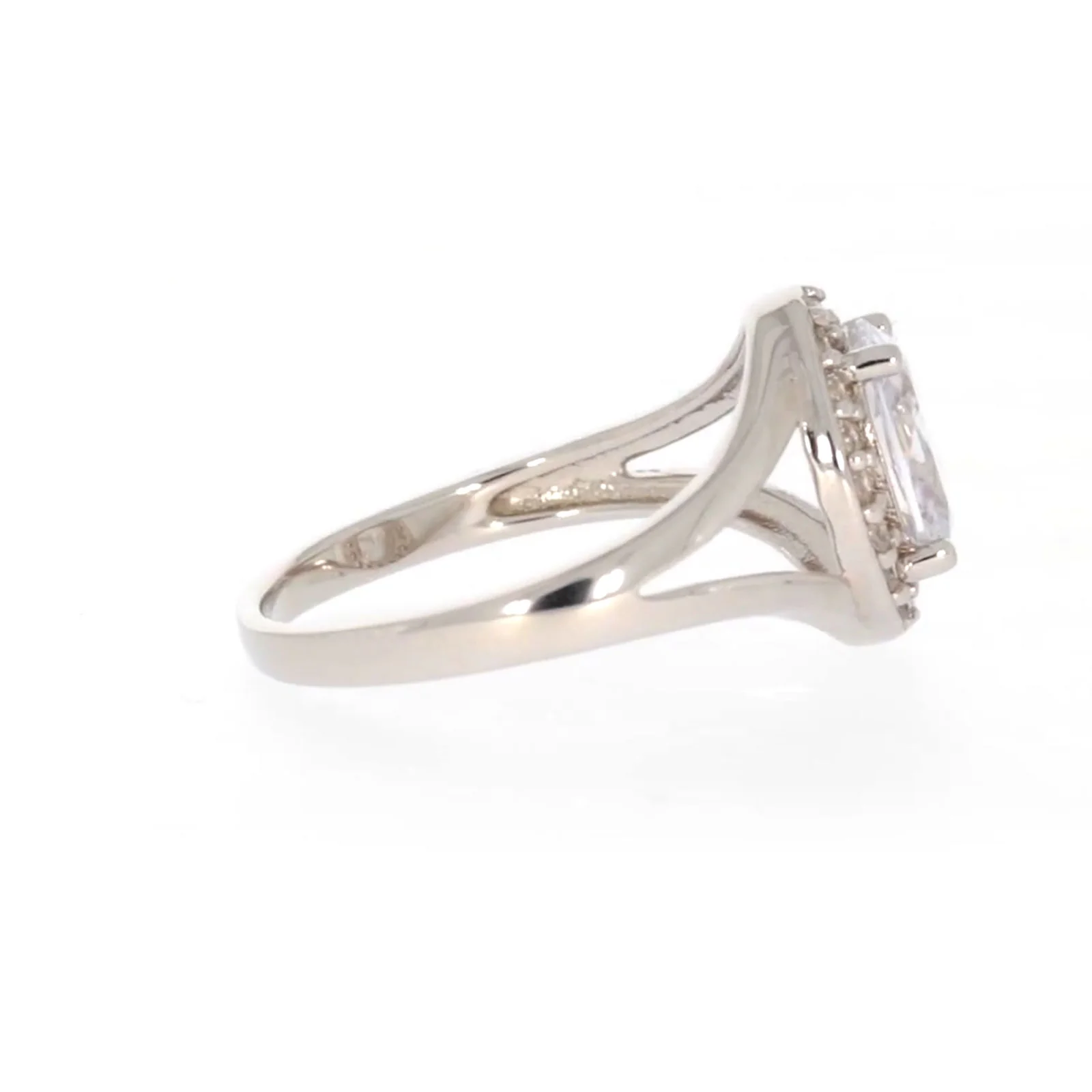 Sterling Silver Cubic Zirconia Halo Ring - Image 57