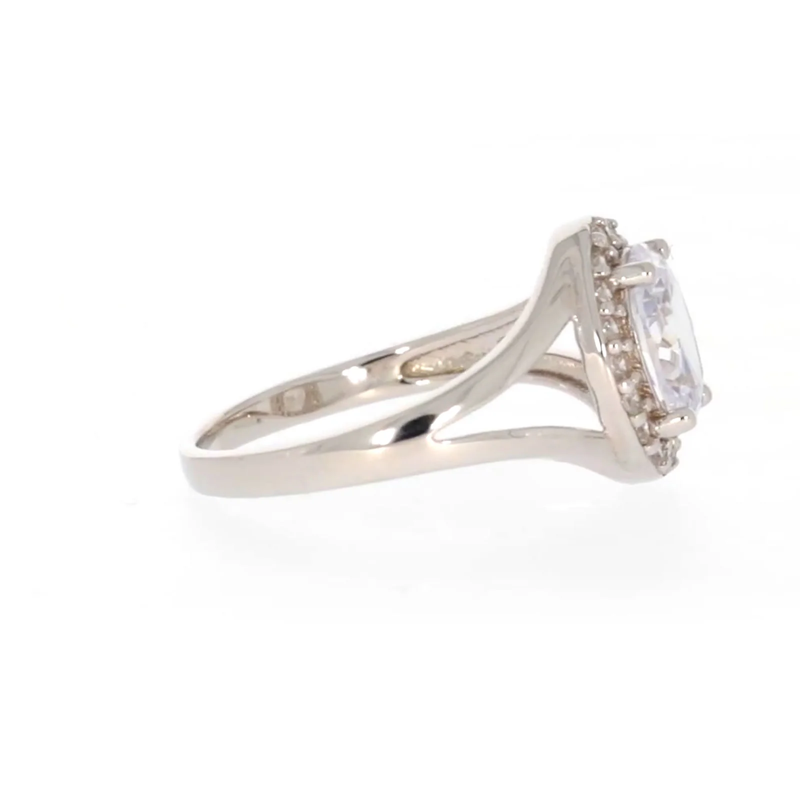 Sterling Silver Cubic Zirconia Halo Ring - Image 59