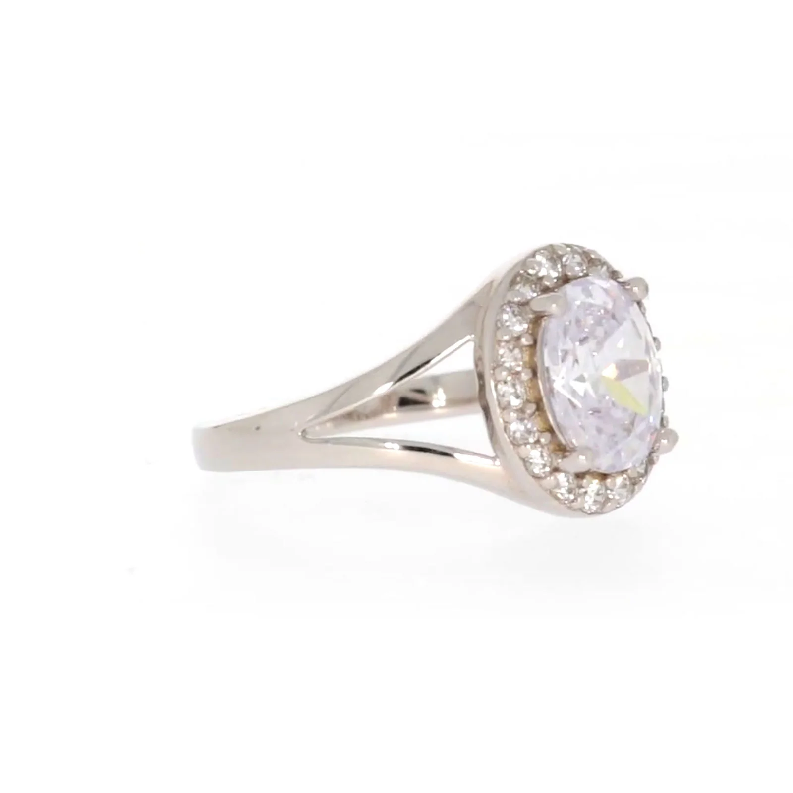 Sterling Silver Cubic Zirconia Halo Ring - Image 67