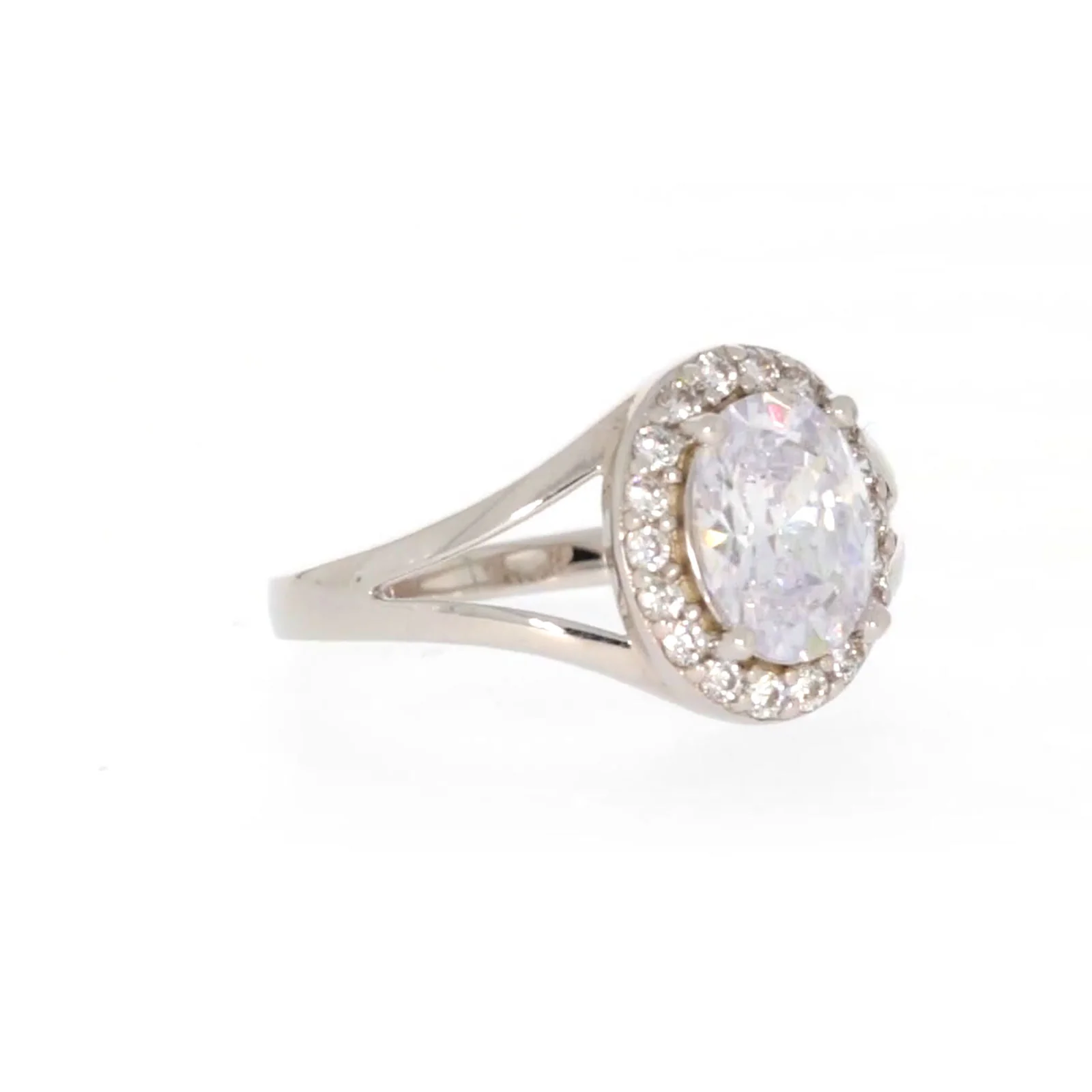 Sterling Silver Cubic Zirconia Halo Ring - Image 69