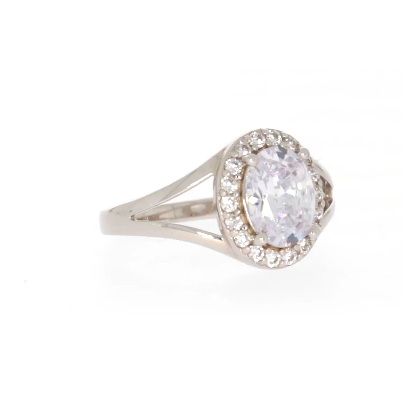Sterling Silver Cubic Zirconia Halo Ring - Image 70