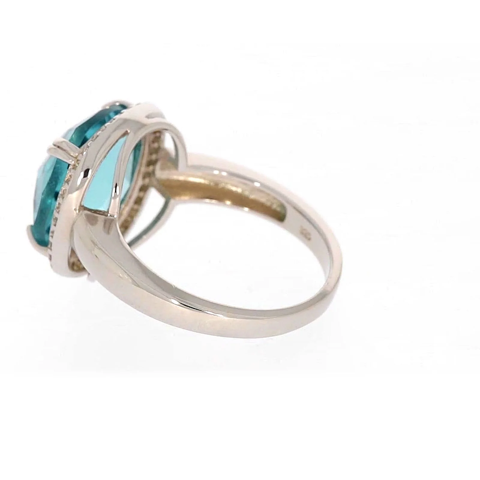 Sterling Silver Light Blue Cubic Zirconia Ring - Image 26