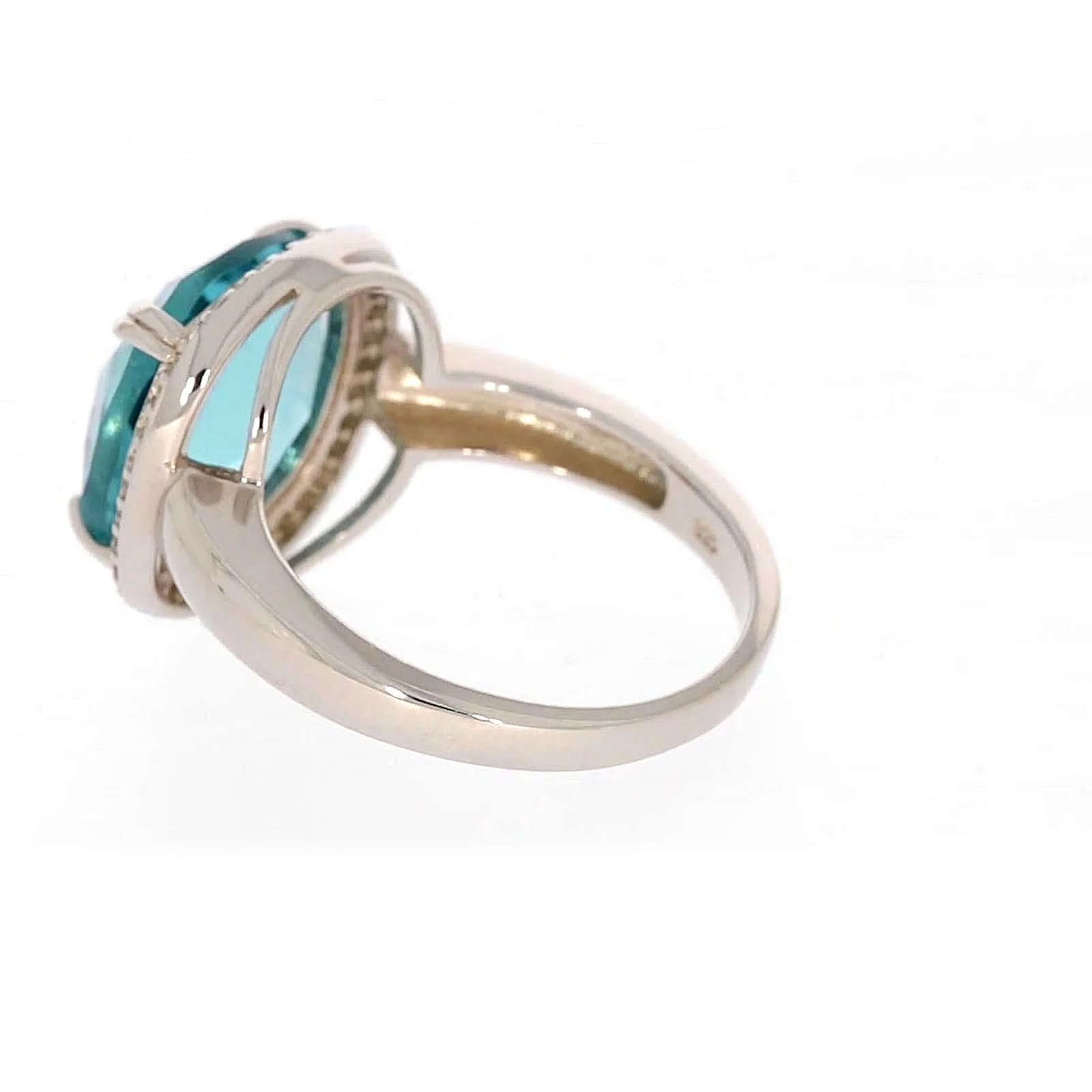 Sterling Silver Light Blue Cubic Zirconia Ring - Image 27