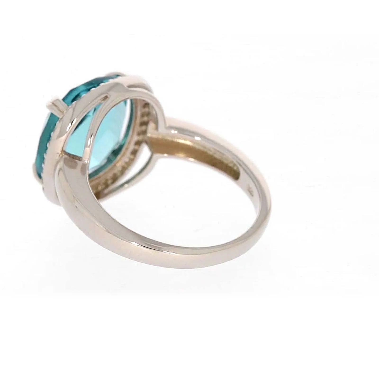 Sterling Silver Light Blue Cubic Zirconia Ring - Image 29