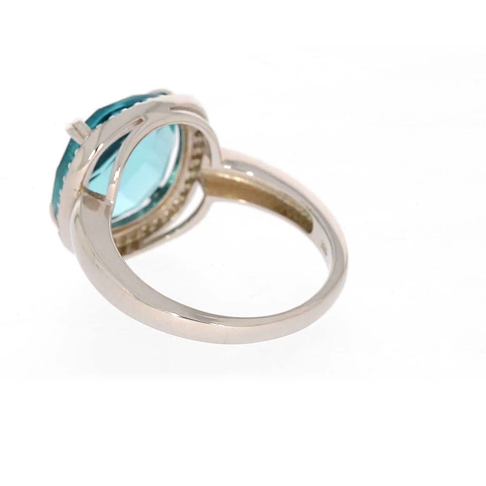 Sterling Silver Light Blue Cubic Zirconia Ring - Image 30