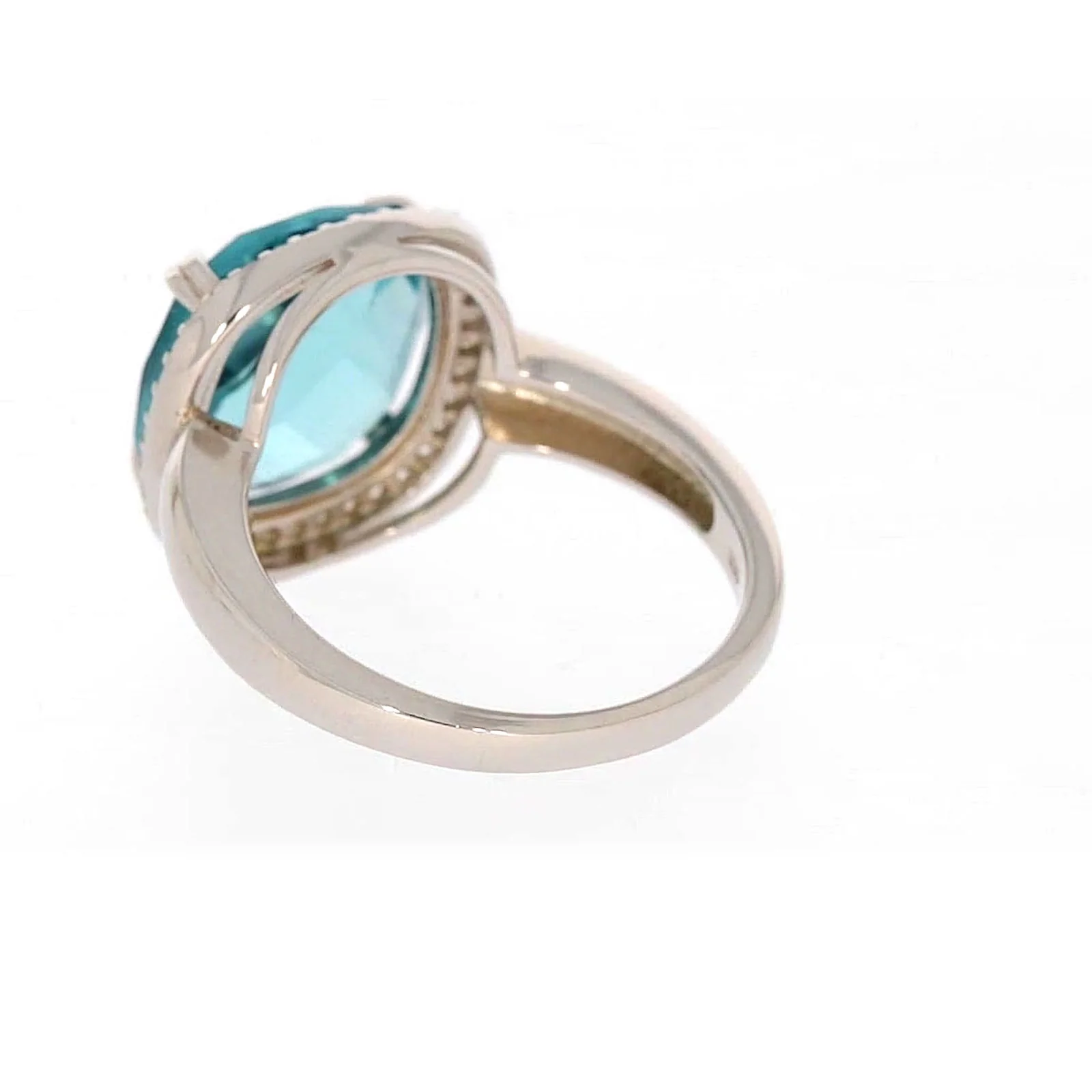 Sterling Silver Light Blue Cubic Zirconia Ring - Image 31