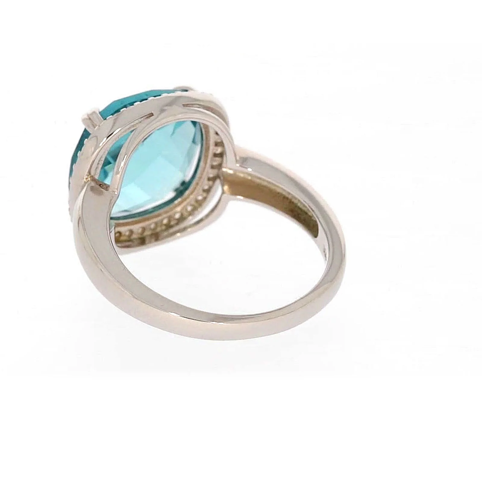 Sterling Silver Light Blue Cubic Zirconia Ring - Image 32
