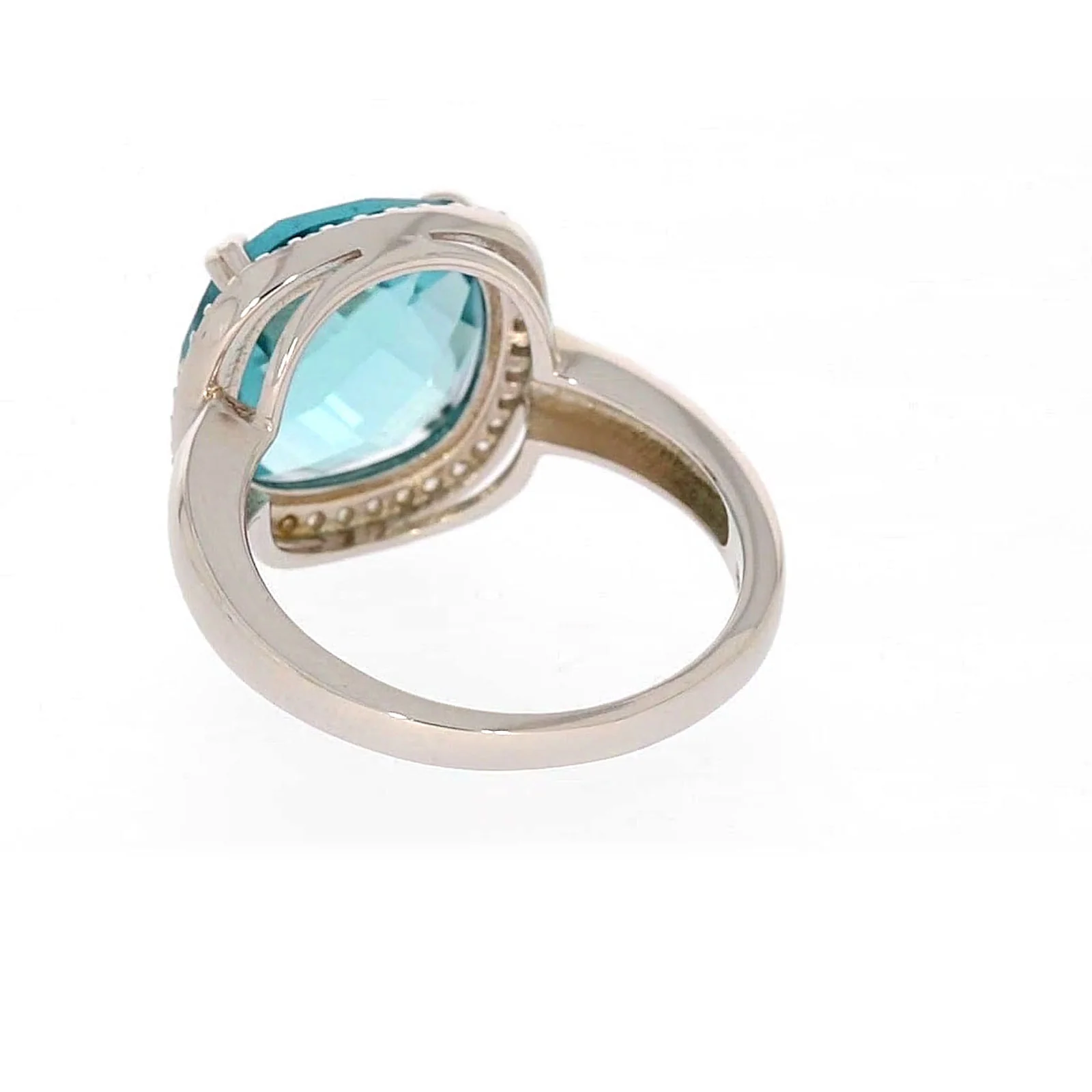 Sterling Silver Light Blue Cubic Zirconia Ring - Image 33