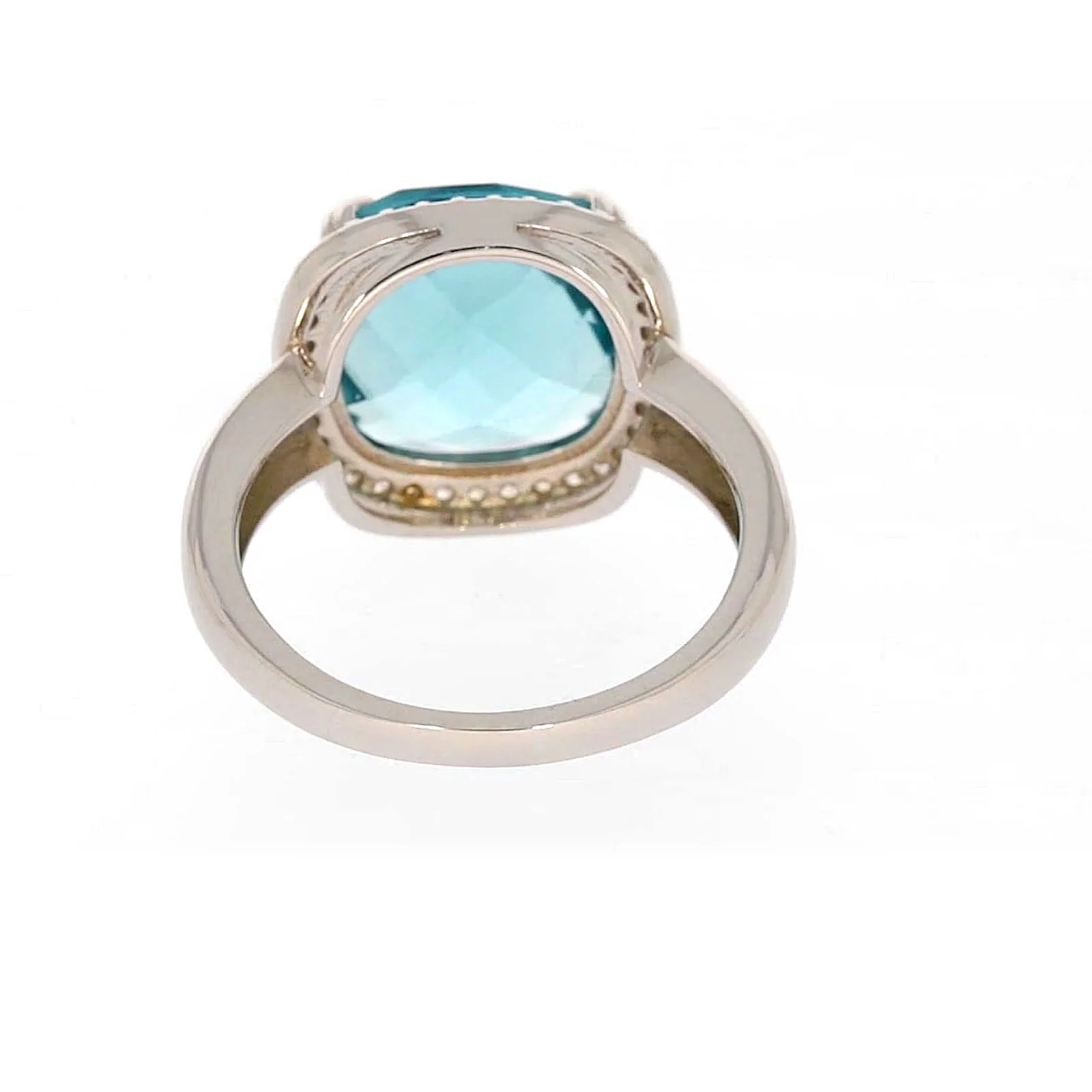 Sterling Silver Light Blue Cubic Zirconia Ring - Image 38