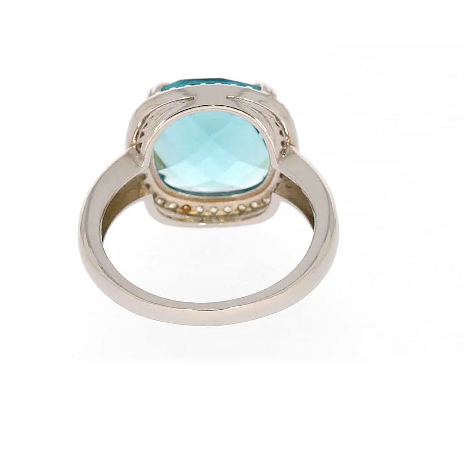 Sterling Silver Light Blue Cubic Zirconia Ring - Image 39