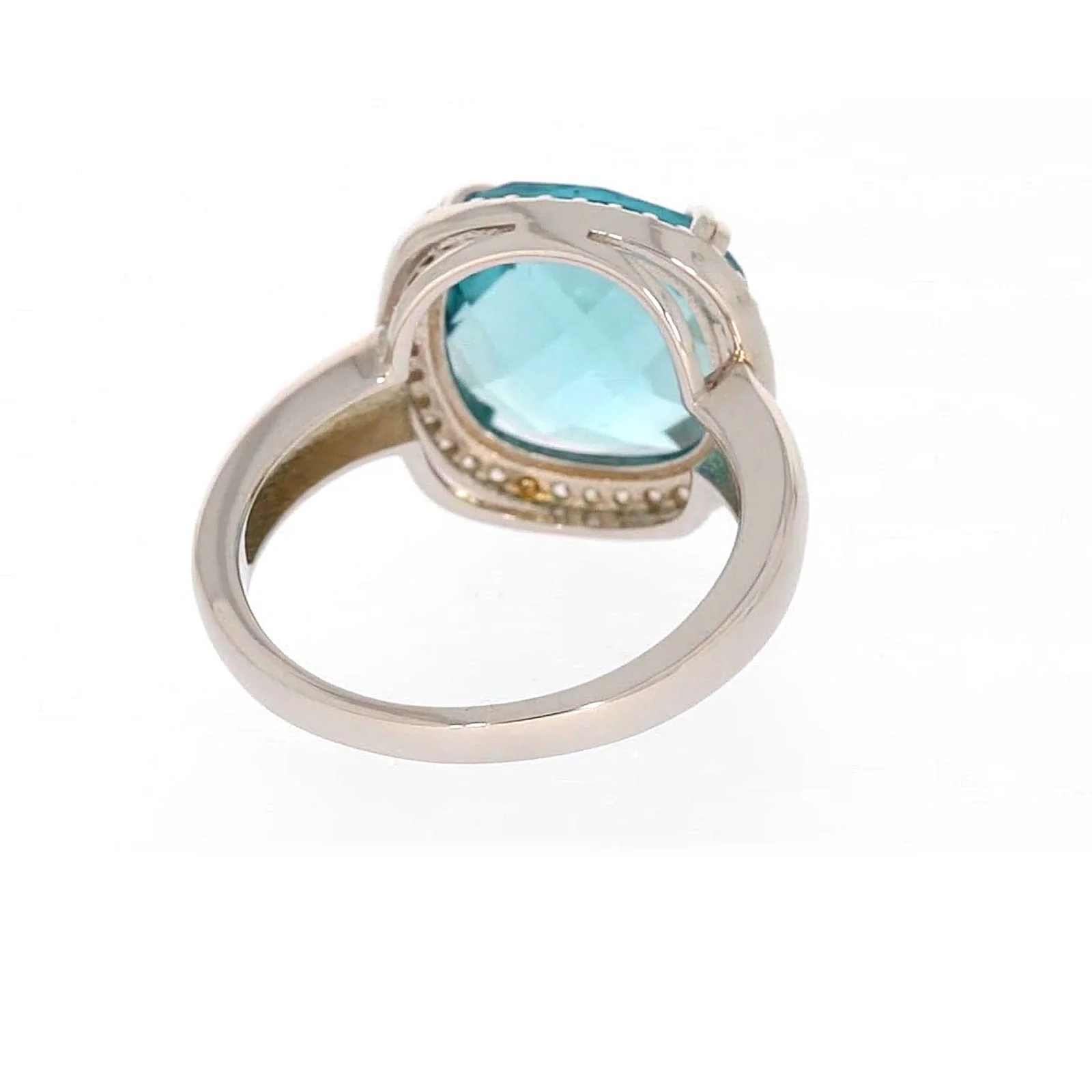 Sterling Silver Light Blue Cubic Zirconia Ring - Image 42