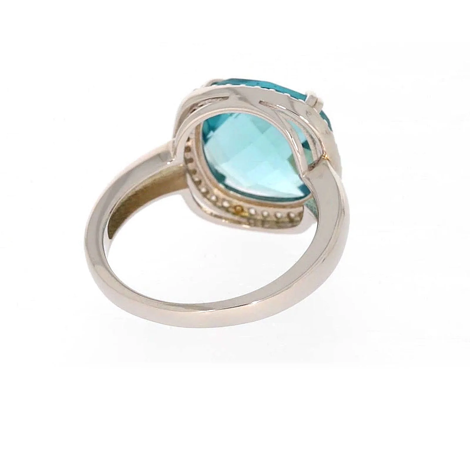 Sterling Silver Light Blue Cubic Zirconia Ring - Image 43