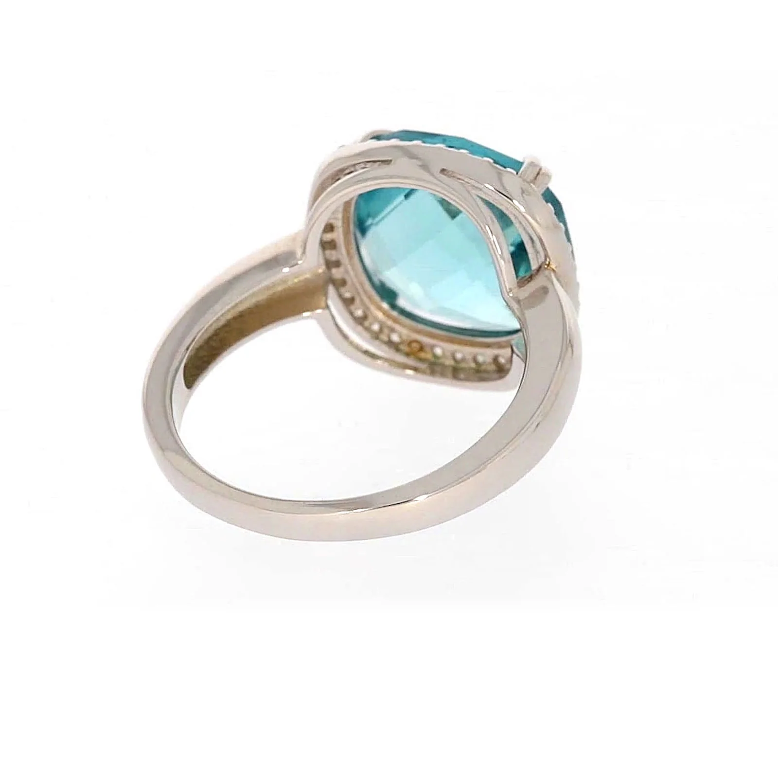 Sterling Silver Light Blue Cubic Zirconia Ring - Image 44