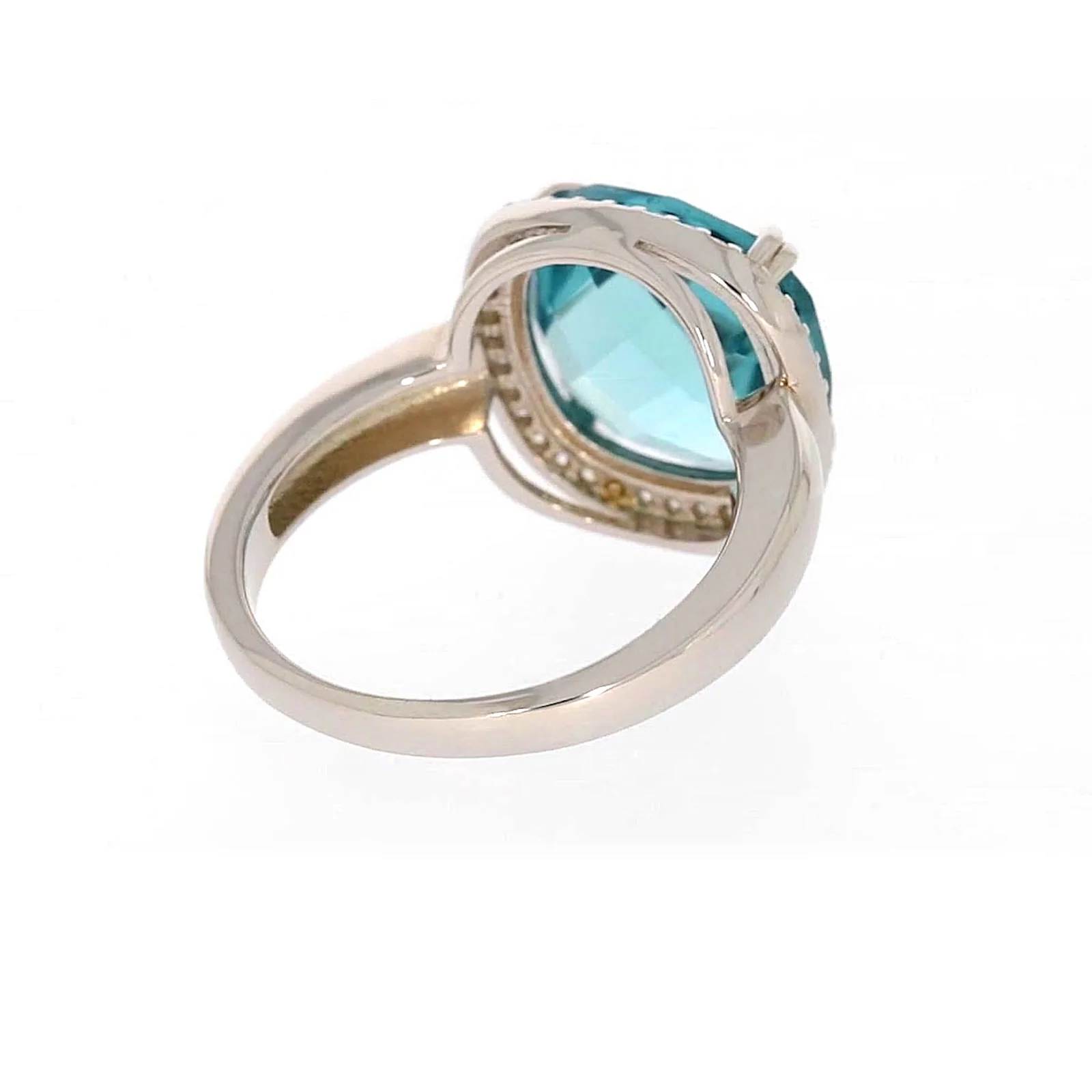 Sterling Silver Light Blue Cubic Zirconia Ring - Image 45