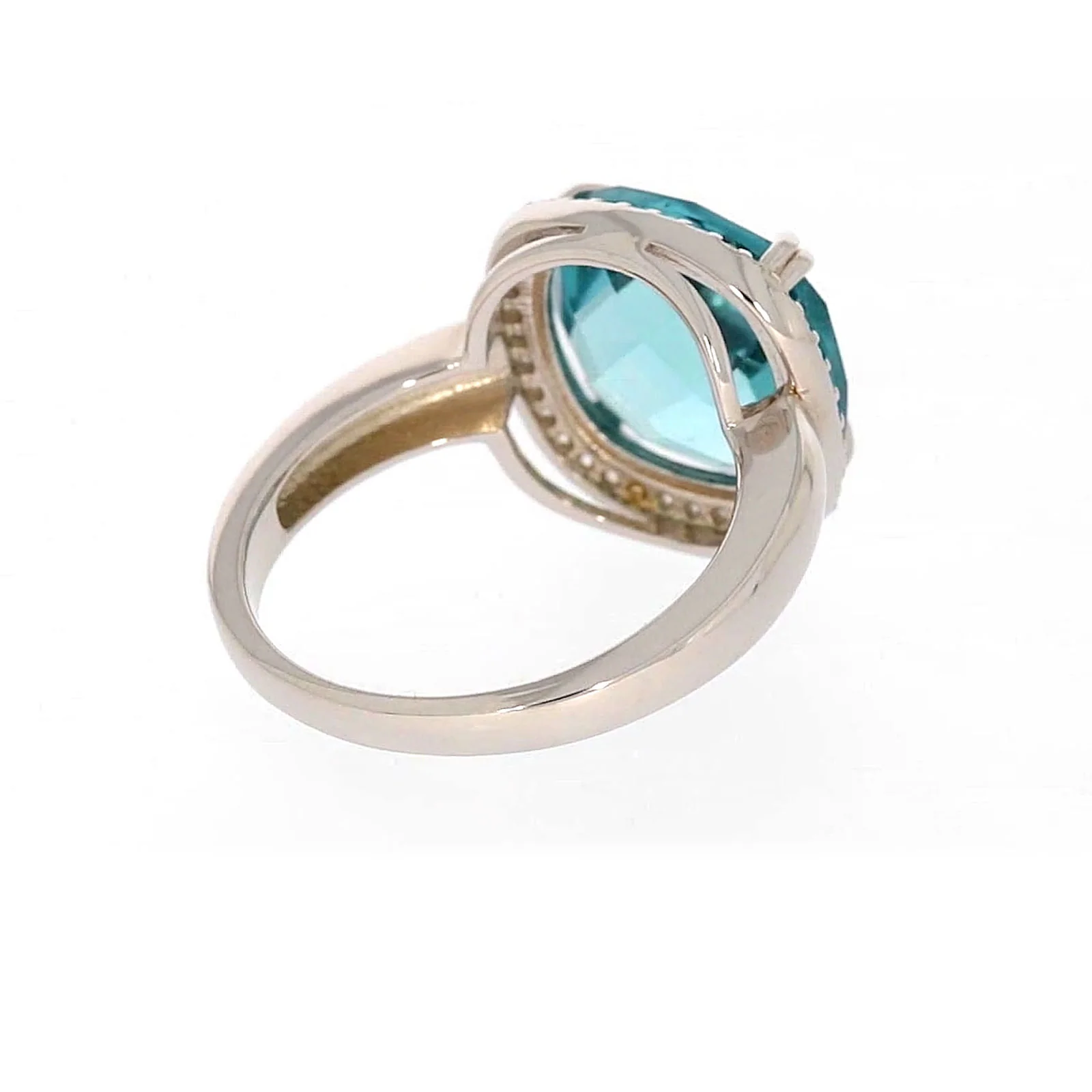 Sterling Silver Light Blue Cubic Zirconia Ring - Image 46