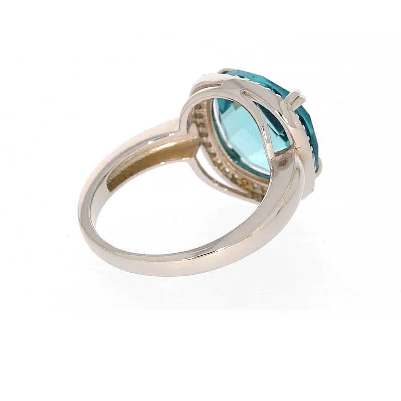 Sterling Silver Light Blue Cubic Zirconia Ring - Image 47