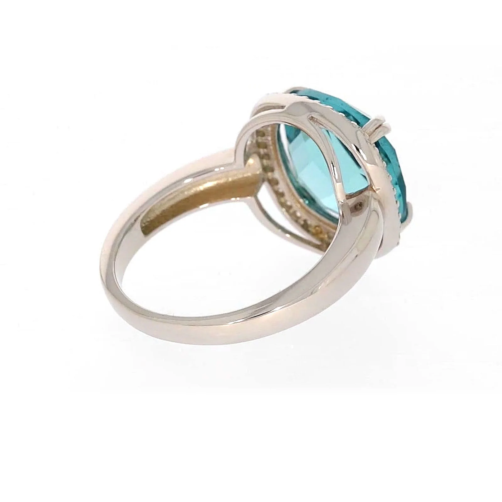 Sterling Silver Light Blue Cubic Zirconia Ring - Image 48
