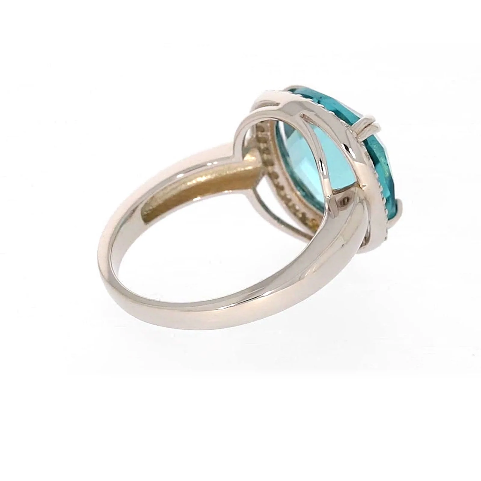 Sterling Silver Light Blue Cubic Zirconia Ring - Image 49