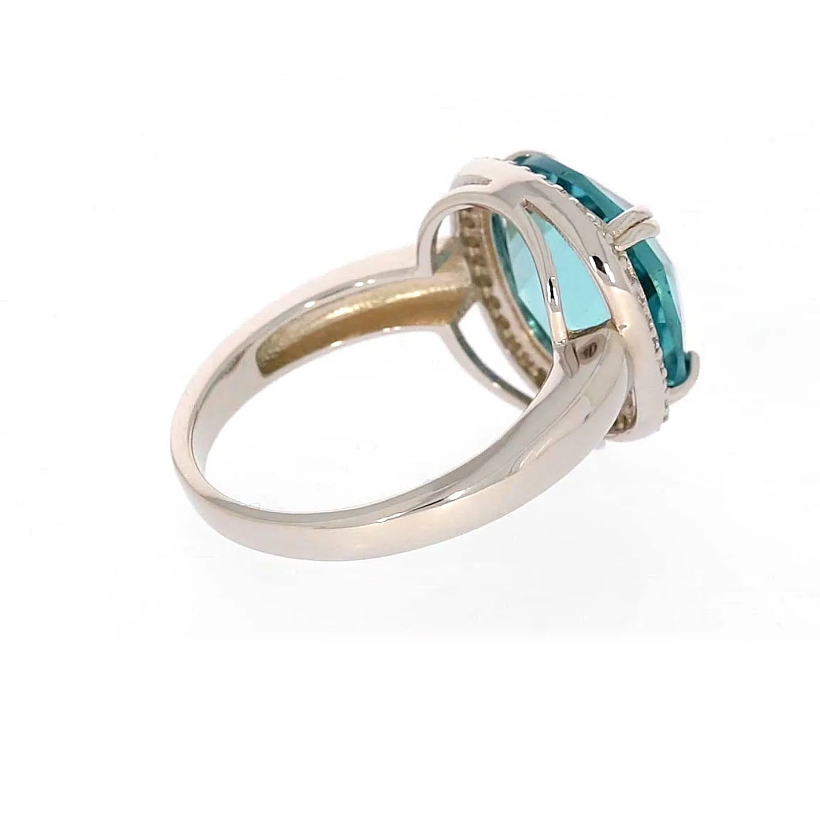 Sterling Silver Light Blue Cubic Zirconia Ring - Image 50