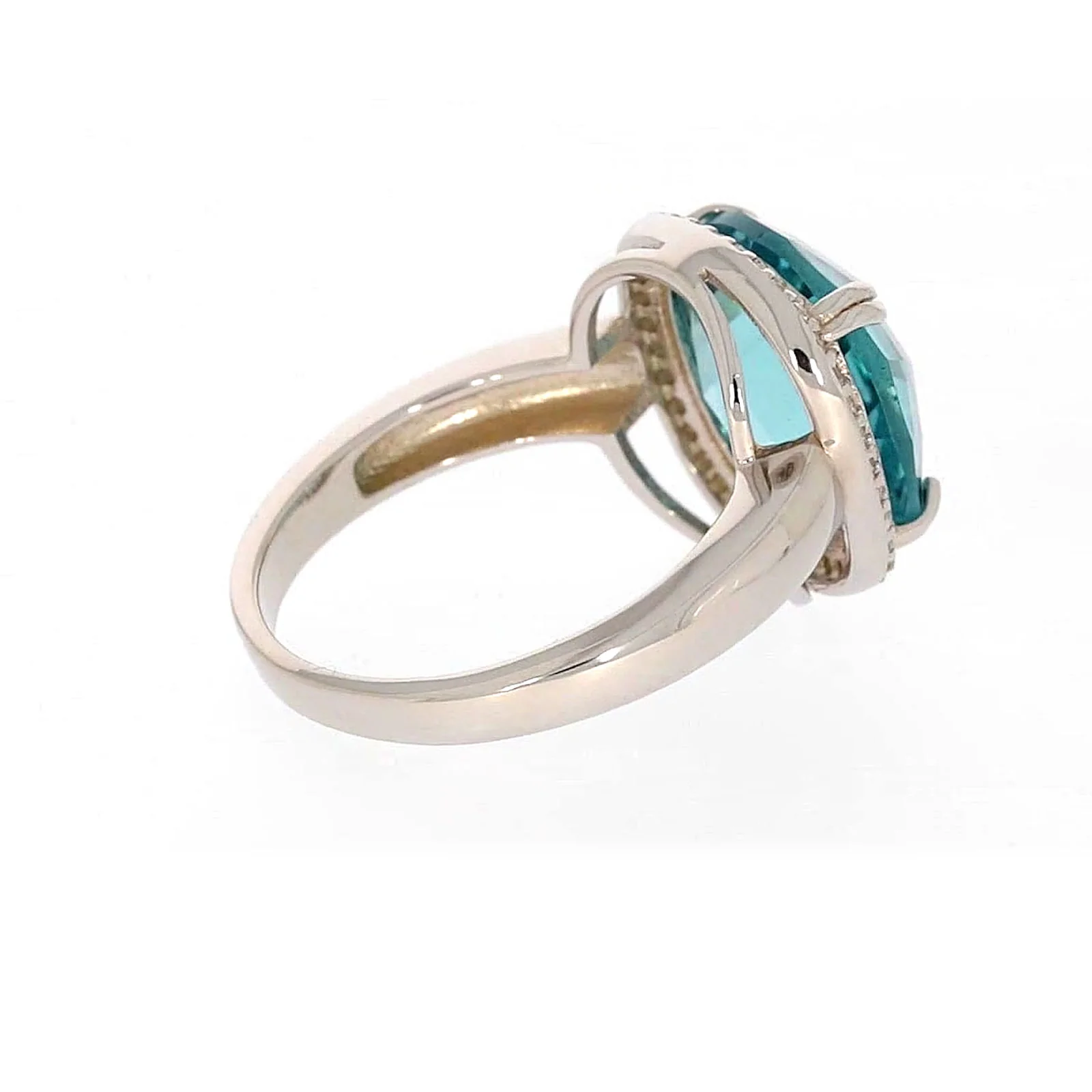 Sterling Silver Light Blue Cubic Zirconia Ring - Image 51