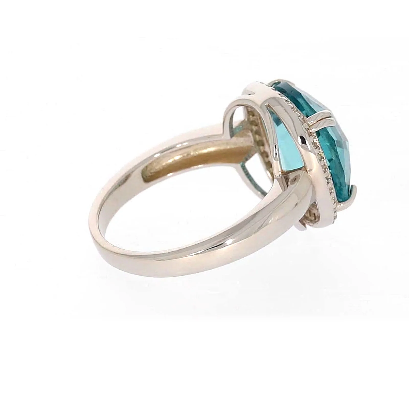 Sterling Silver Light Blue Cubic Zirconia Ring - Image 52