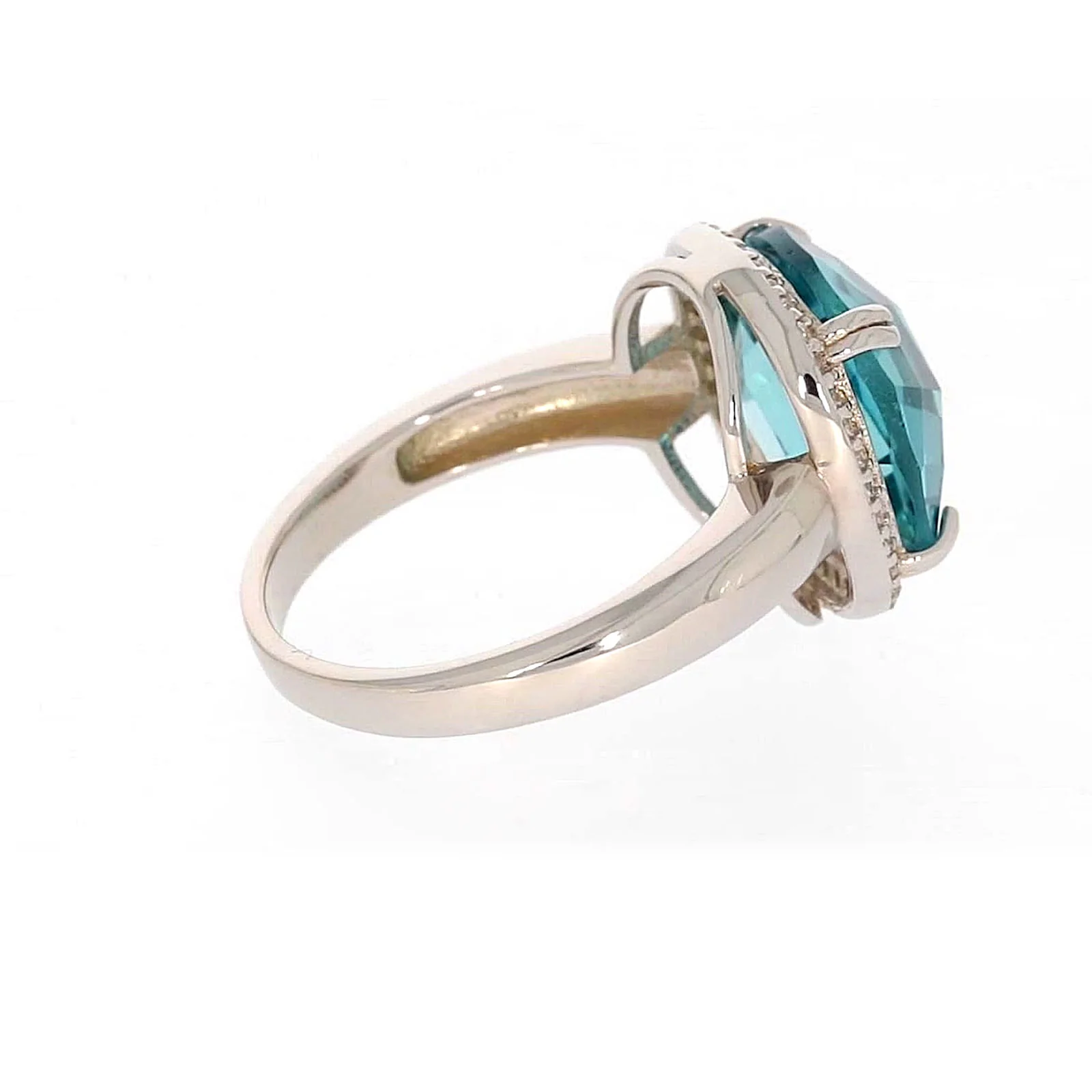 Sterling Silver Light Blue Cubic Zirconia Ring - Image 53