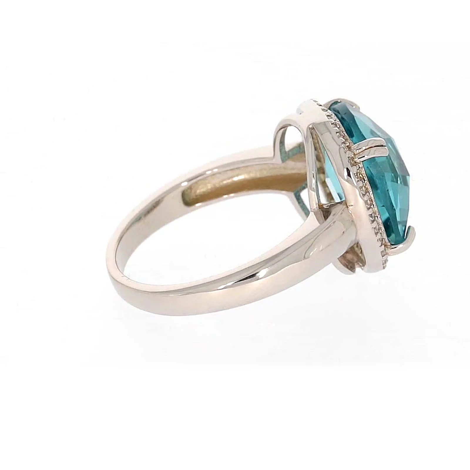 Sterling Silver Light Blue Cubic Zirconia Ring - Image 54