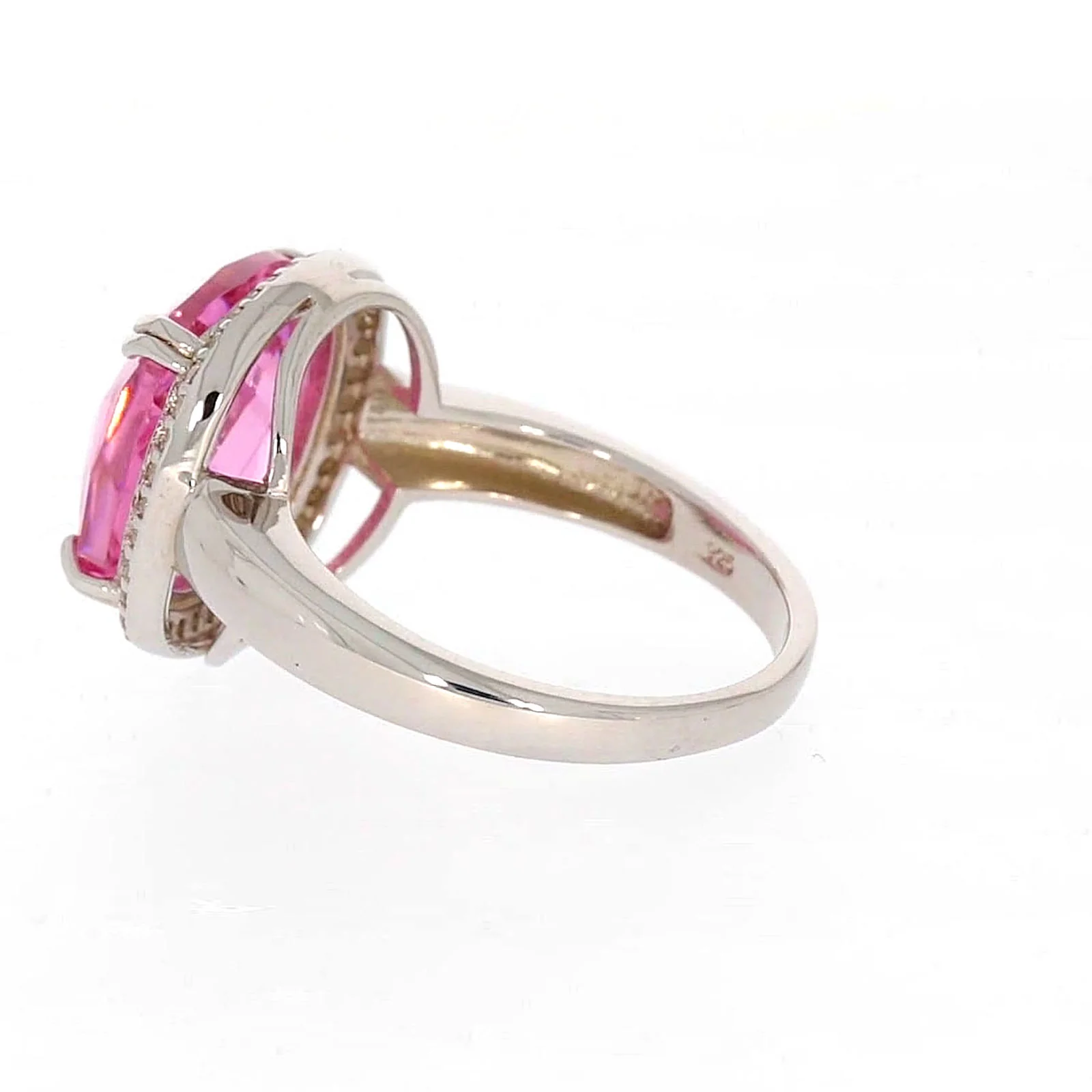 Sterling Silver Pink Cubic Zirconia Ring - Image 26