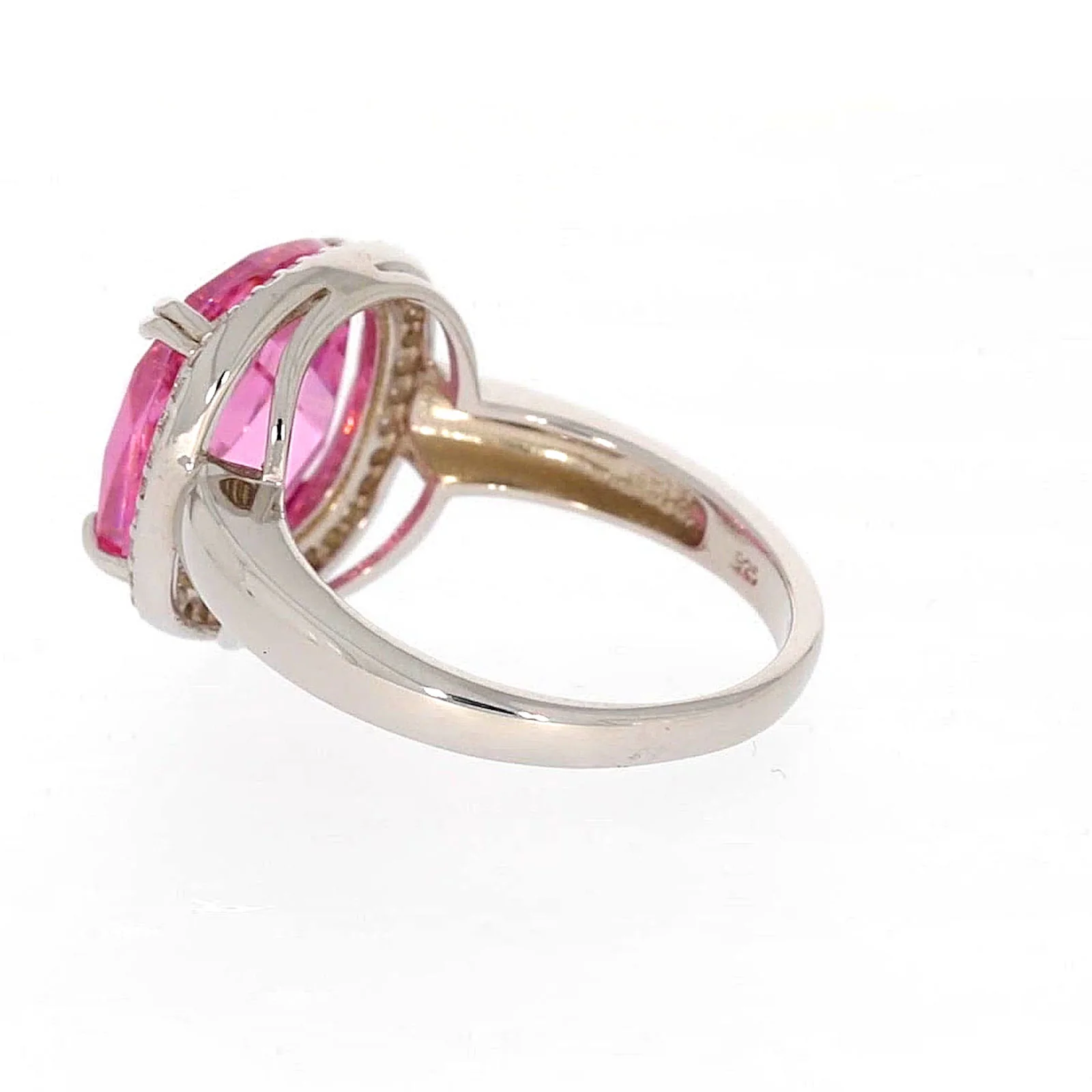 Sterling Silver Pink Cubic Zirconia Ring - Image 28