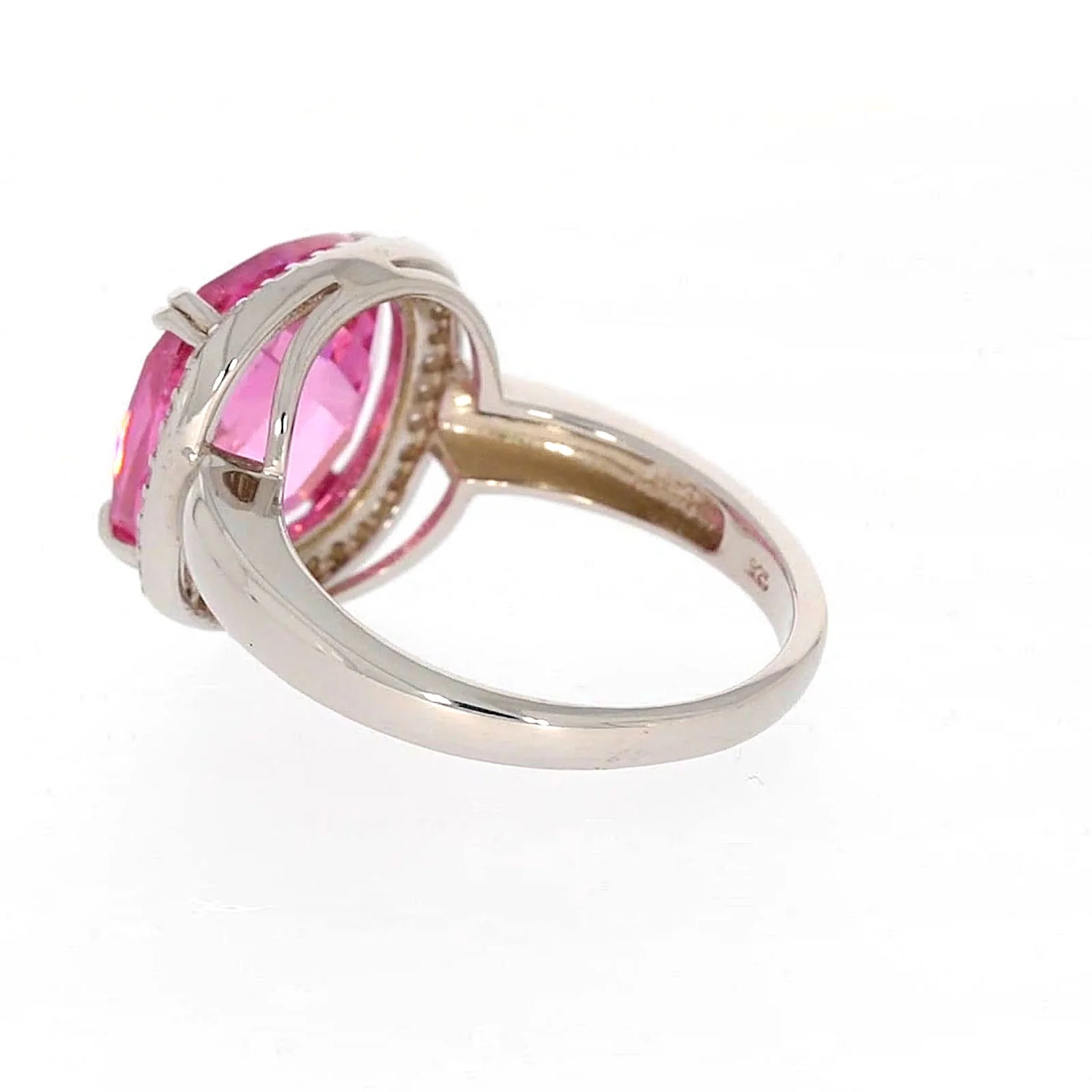 Sterling Silver Pink Cubic Zirconia Ring - Image 29