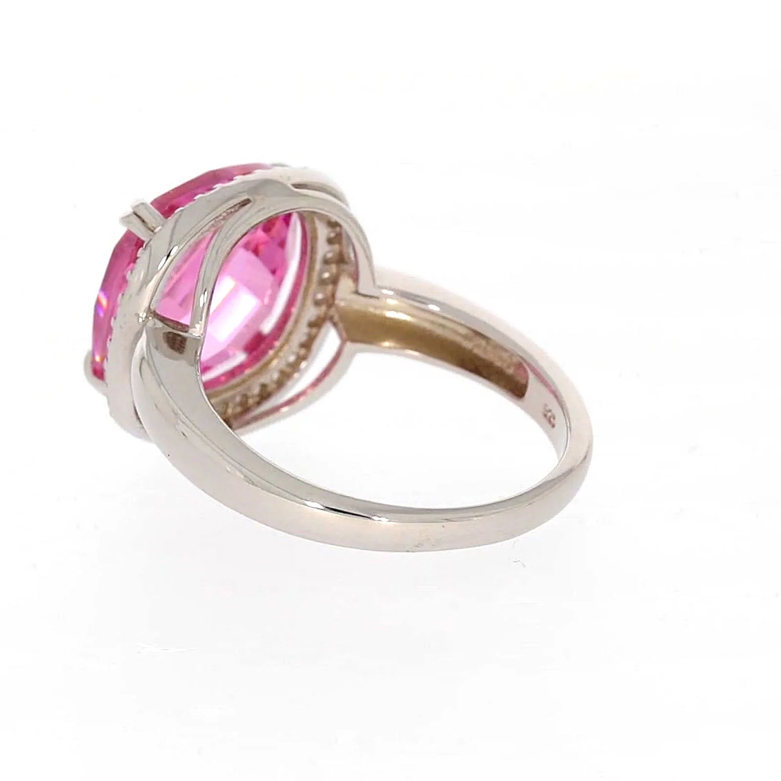 Sterling Silver Pink Cubic Zirconia Ring - Image 30