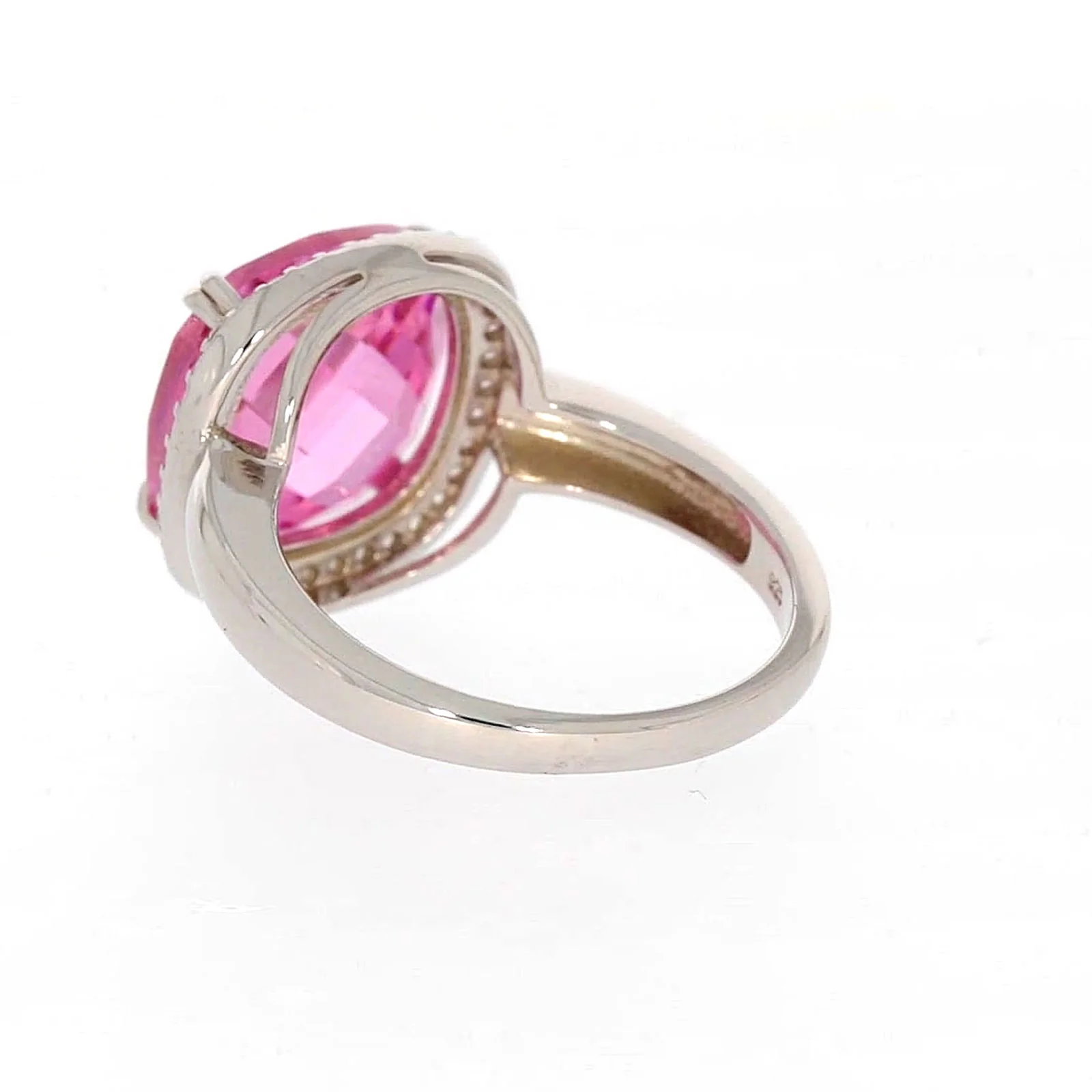 Sterling Silver Pink Cubic Zirconia Ring - Image 31
