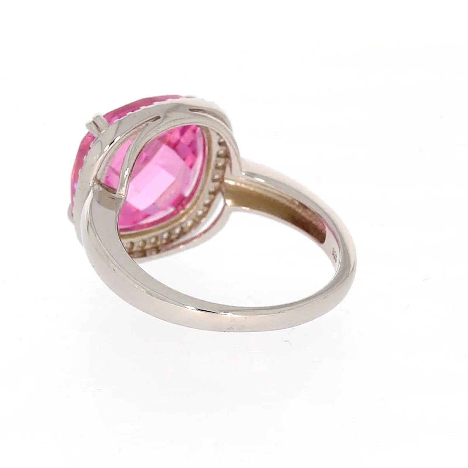 Sterling Silver Pink Cubic Zirconia Ring - Image 32
