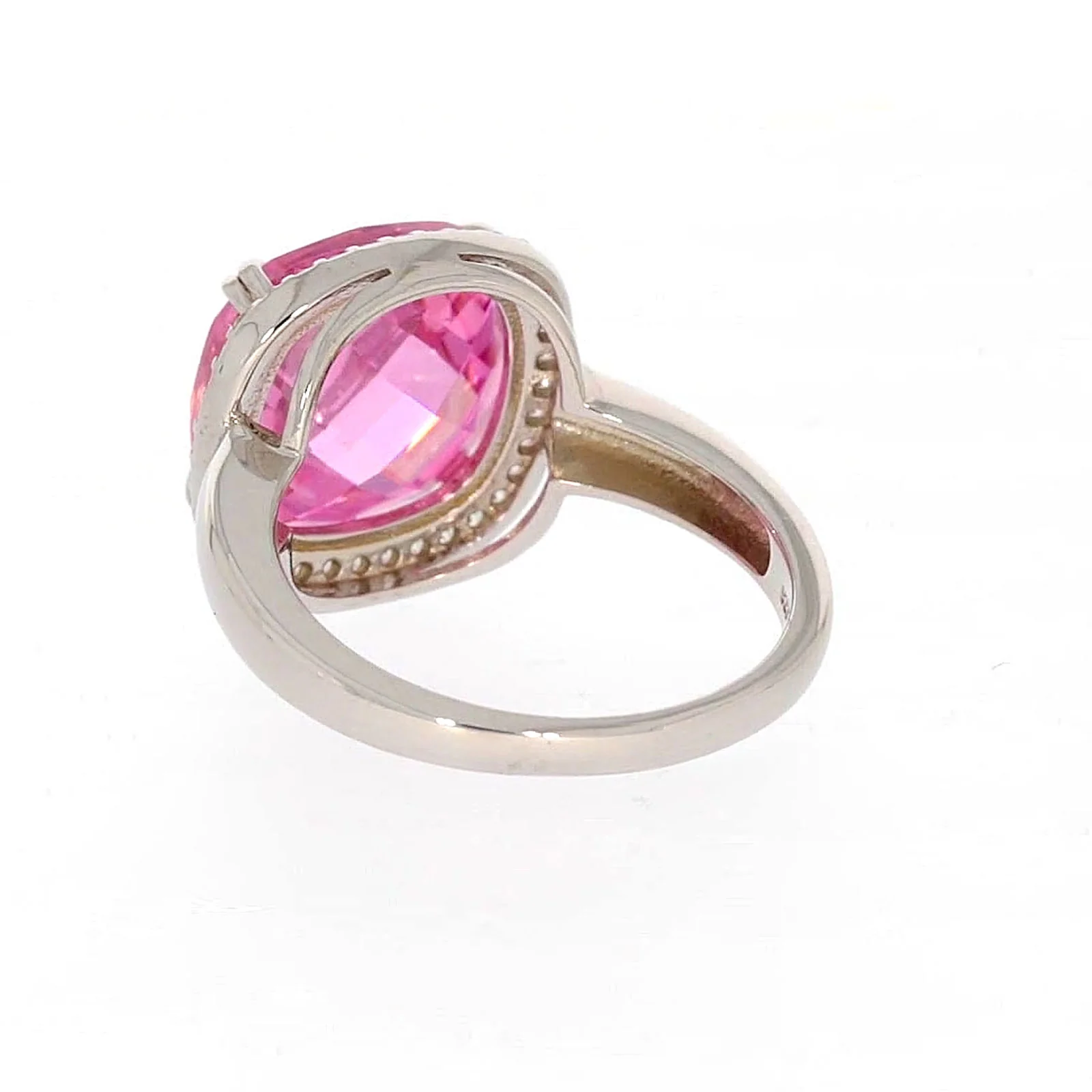 Sterling Silver Pink Cubic Zirconia Ring - Image 33