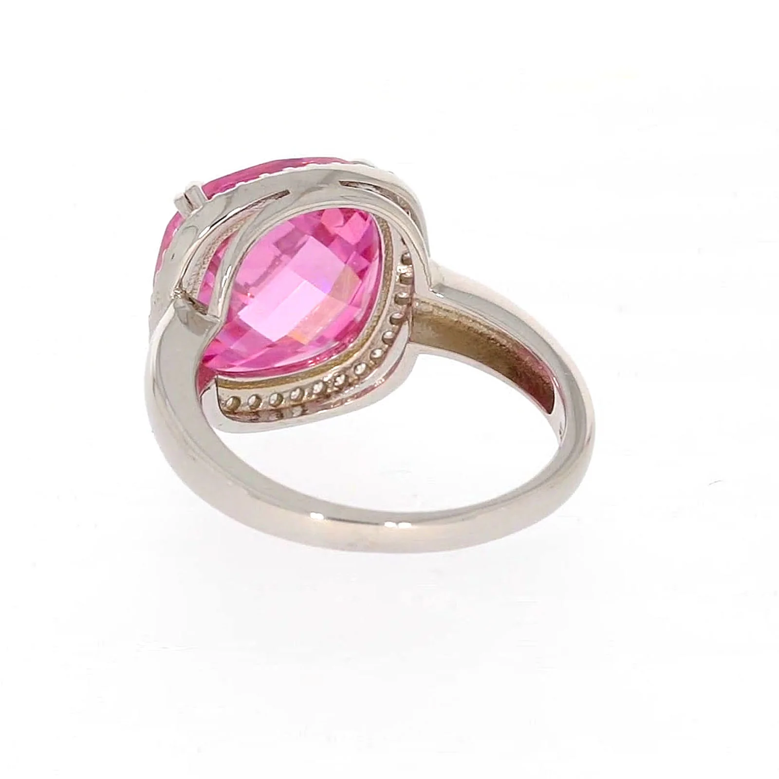 Sterling Silver Pink Cubic Zirconia Ring - Image 34