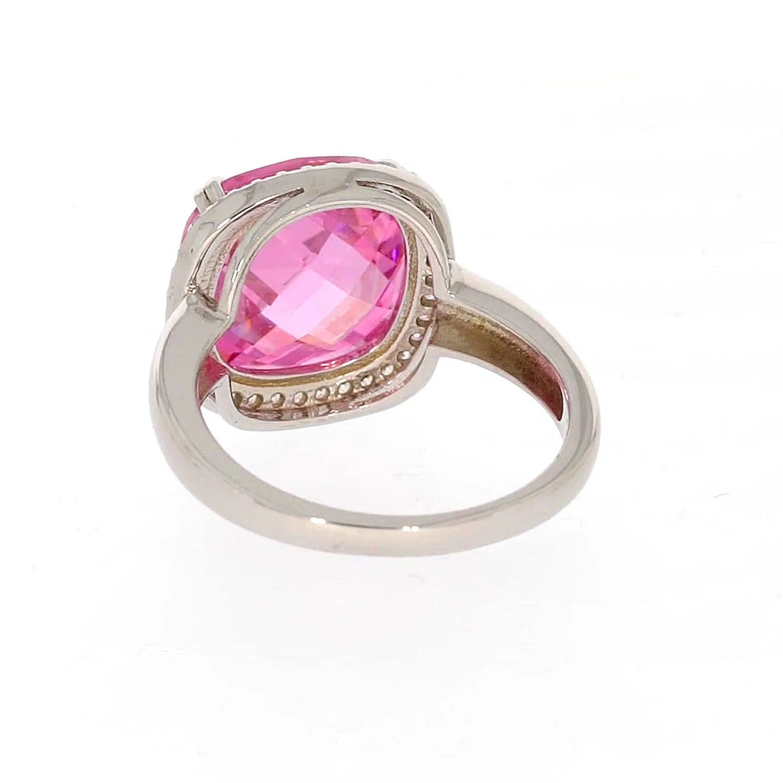 Sterling Silver Pink Cubic Zirconia Ring - Image 35