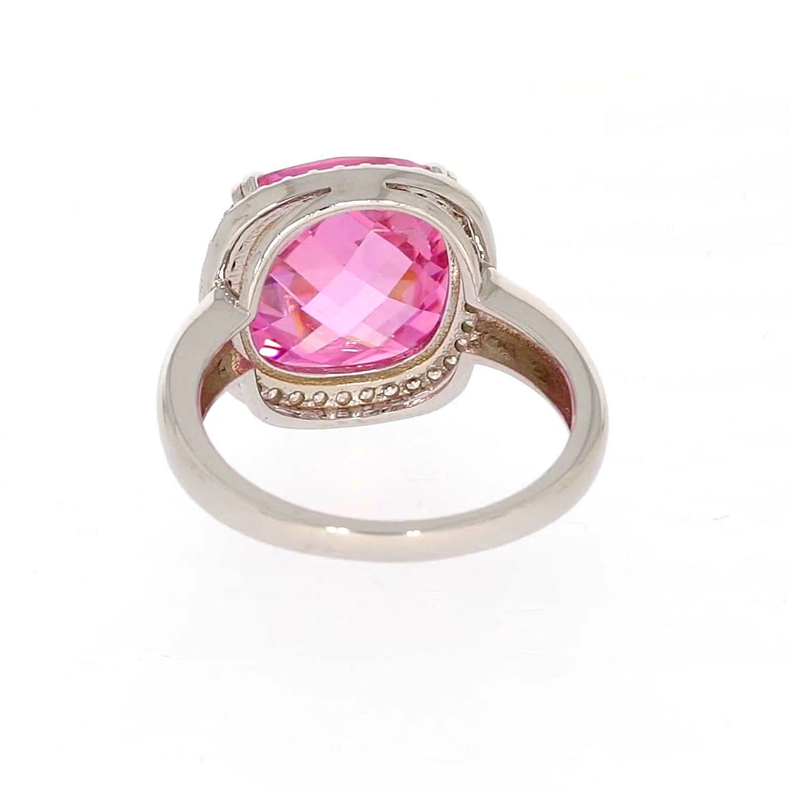 Sterling Silver Pink Cubic Zirconia Ring - Image 37