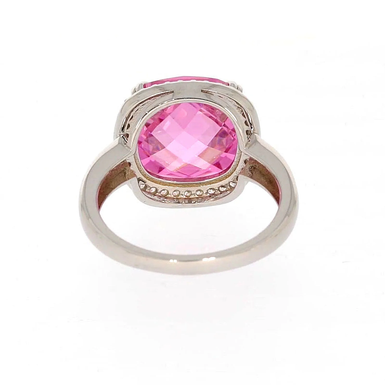 Sterling Silver Pink Cubic Zirconia Ring - Image 39