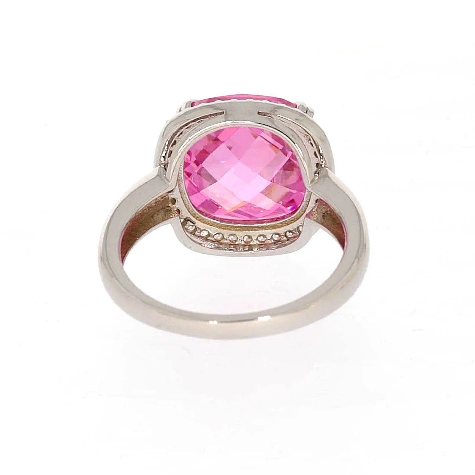 Sterling Silver Pink Cubic Zirconia Ring - Image 40