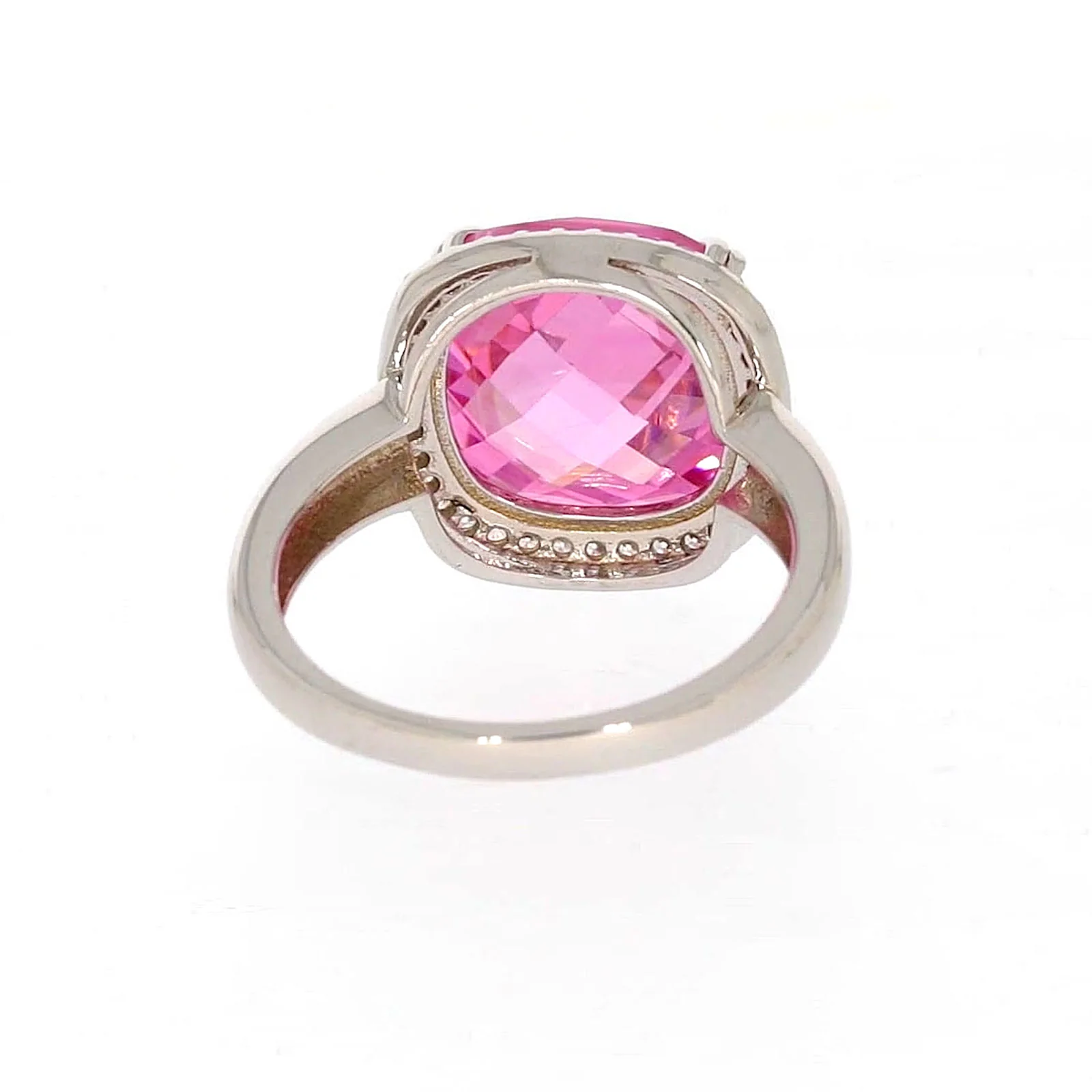 Sterling Silver Pink Cubic Zirconia Ring - Image 41