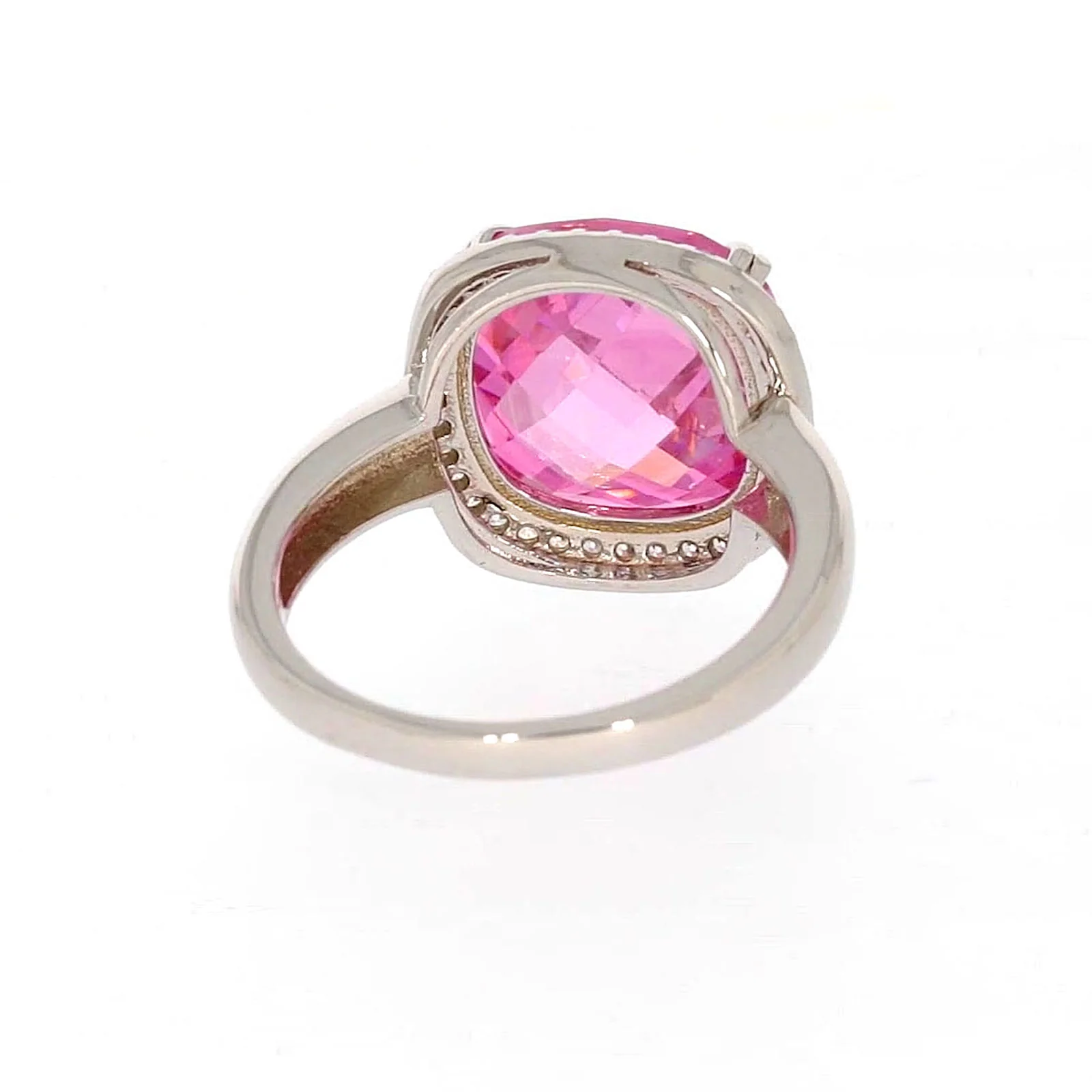 Sterling Silver Pink Cubic Zirconia Ring - Image 42