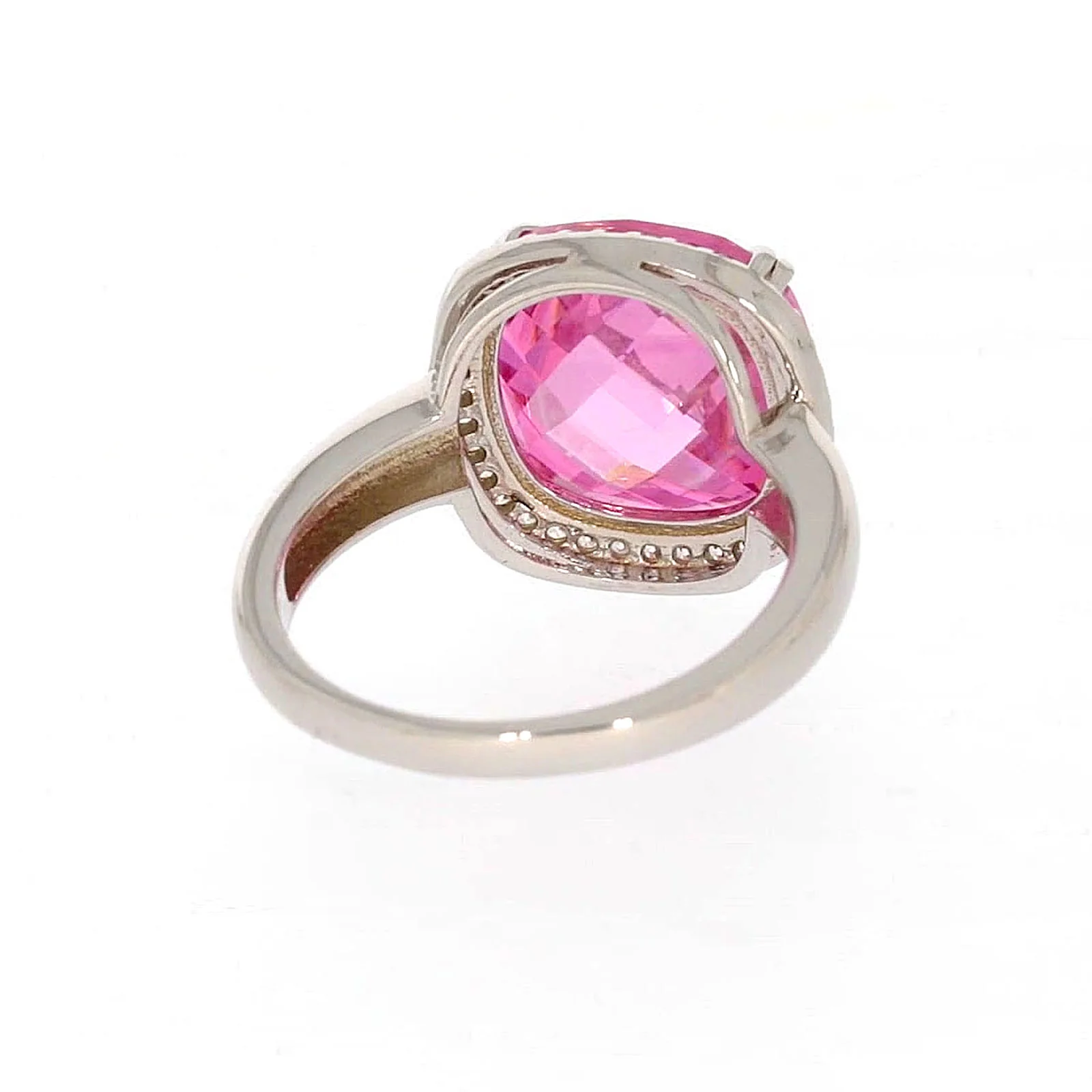 Sterling Silver Pink Cubic Zirconia Ring - Image 43