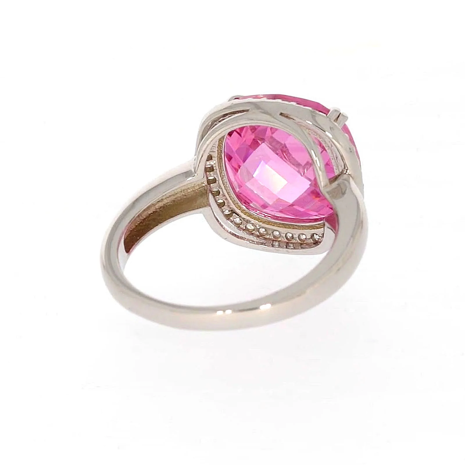 Sterling Silver Pink Cubic Zirconia Ring - Image 44